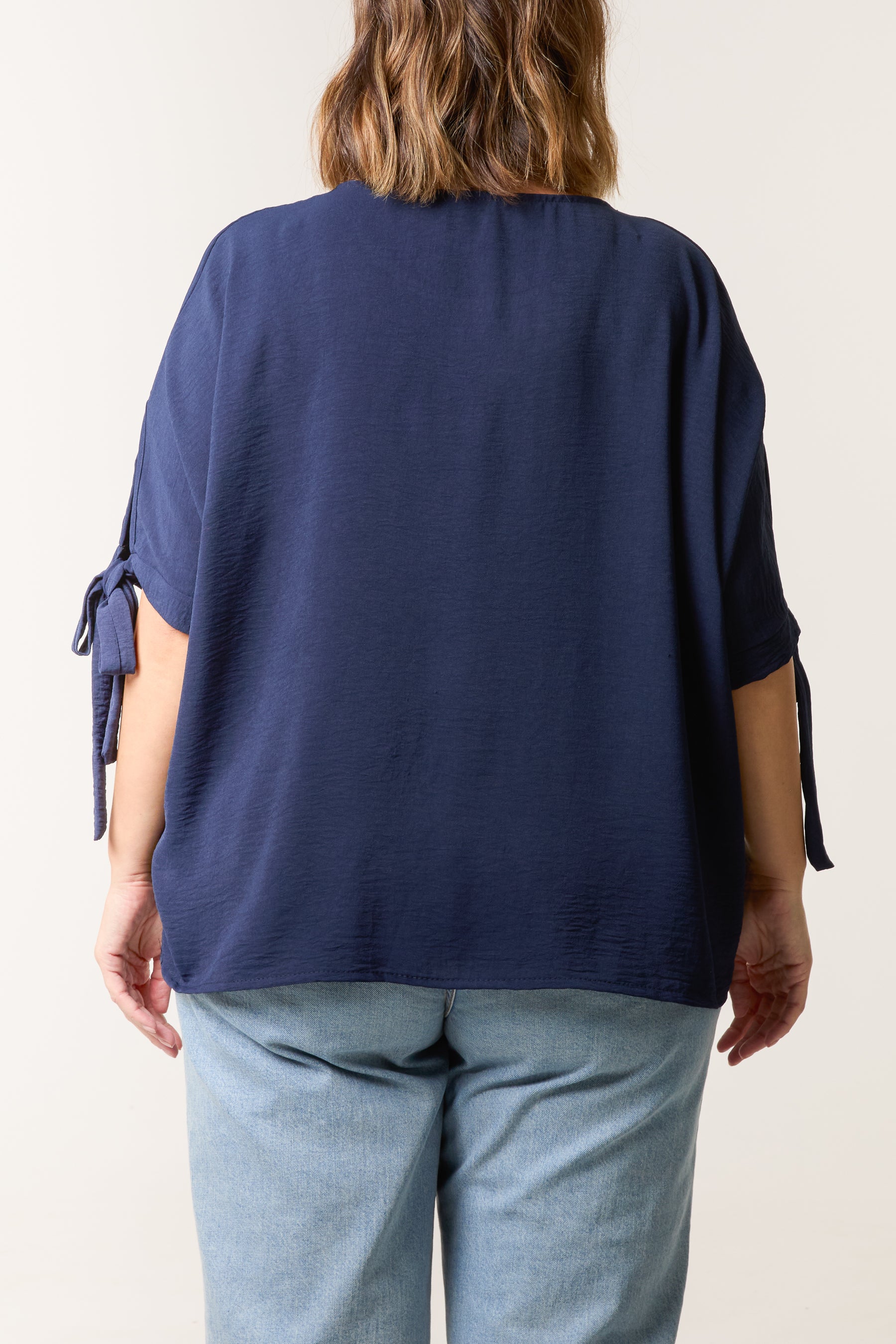 Necklace Bow Sleeve Blouse