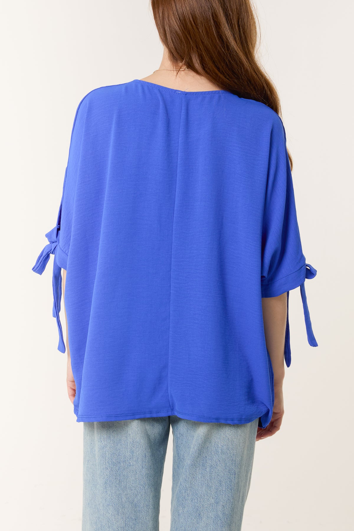 Necklace Bow Sleeve Blouse