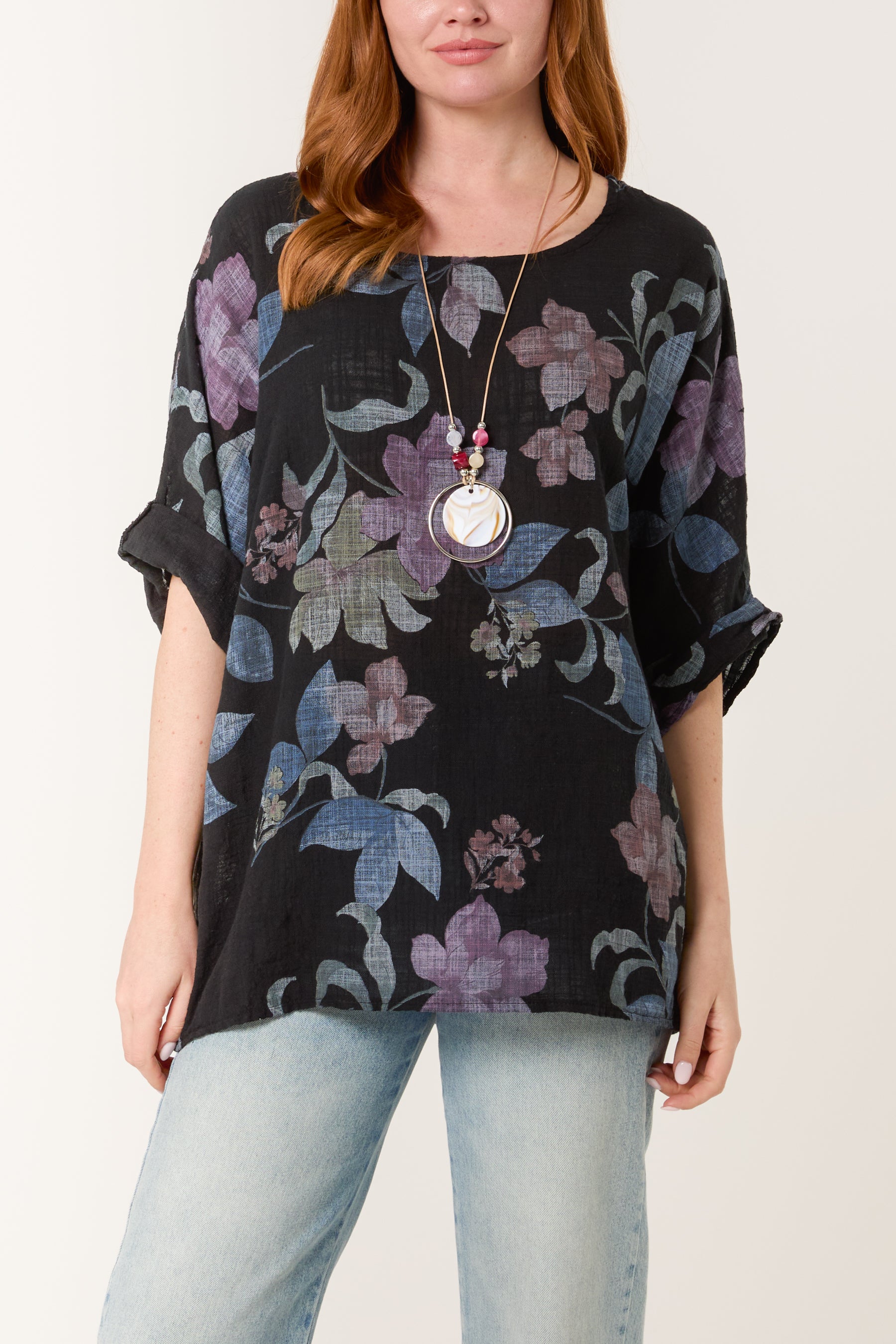Multicolour Floral Pure Cotton Top