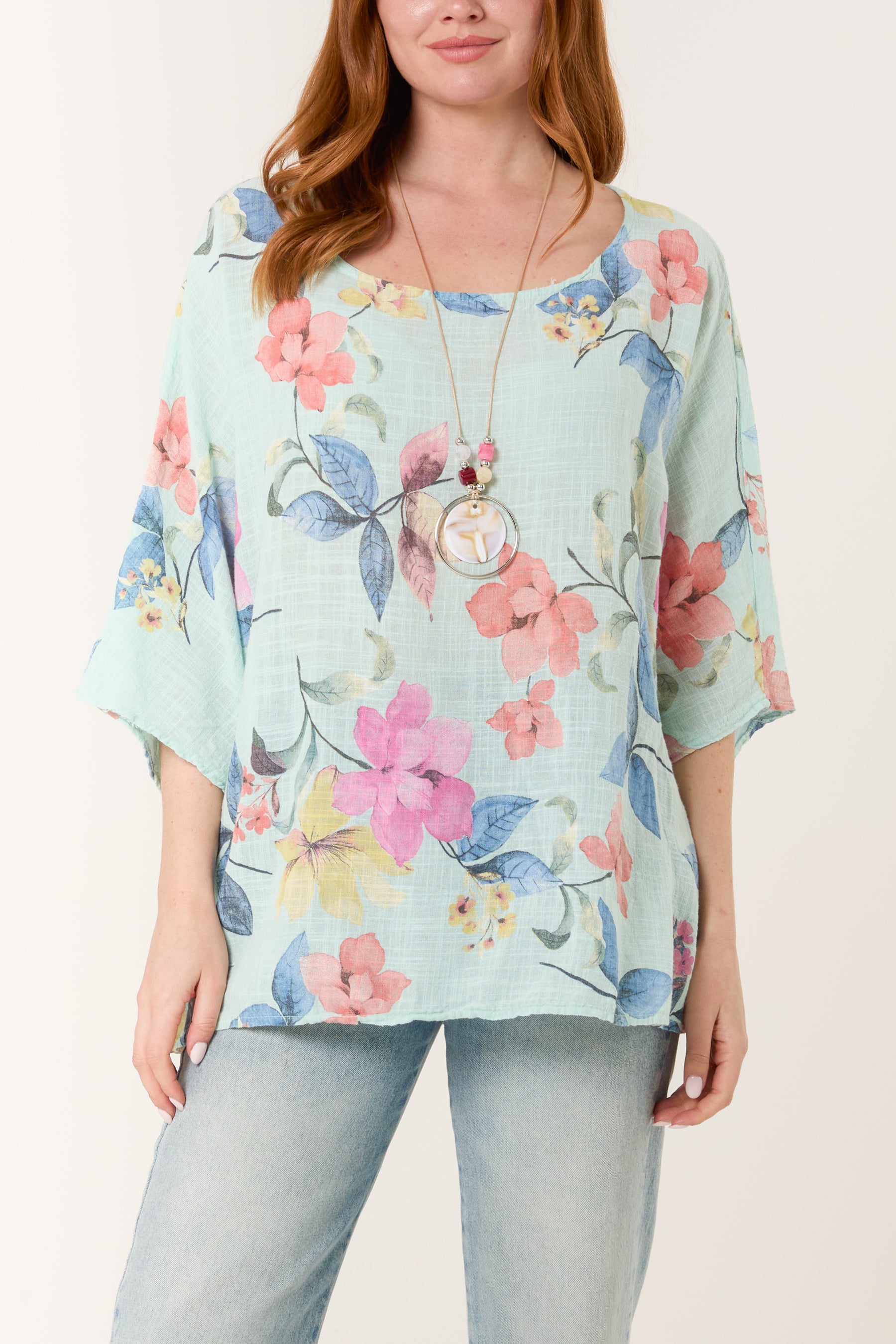 Multicolour Floral Pure Cotton Top