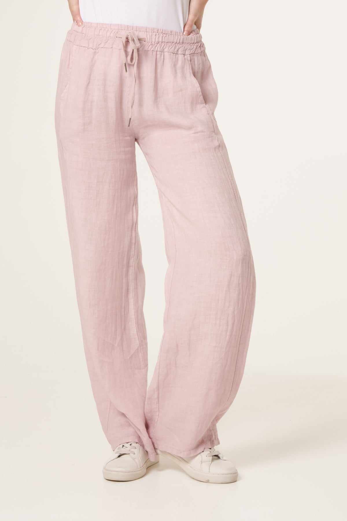 Pure Linen Wide Leg Trousers