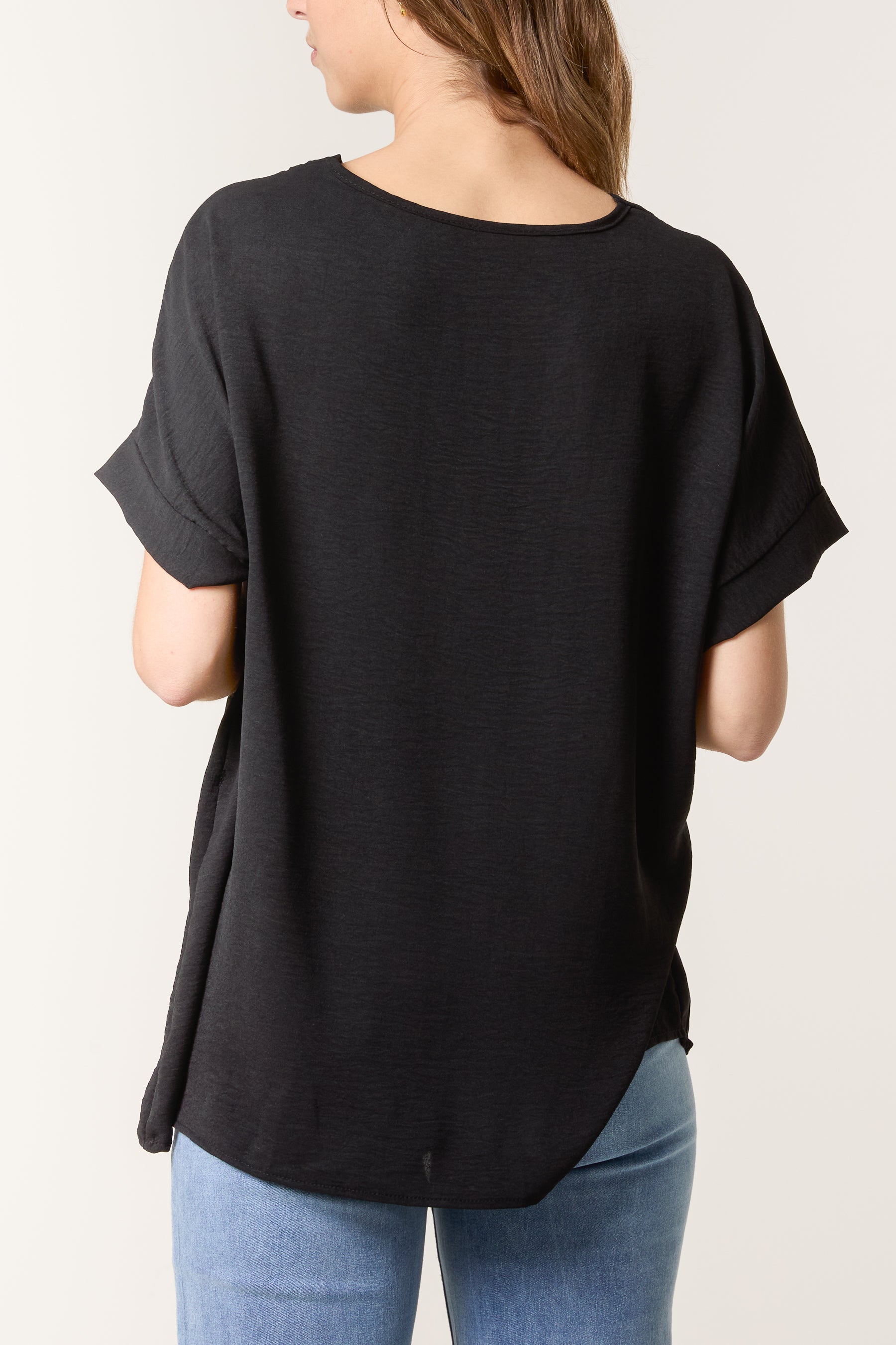 Floaty V-Neck Short Sleeve Top