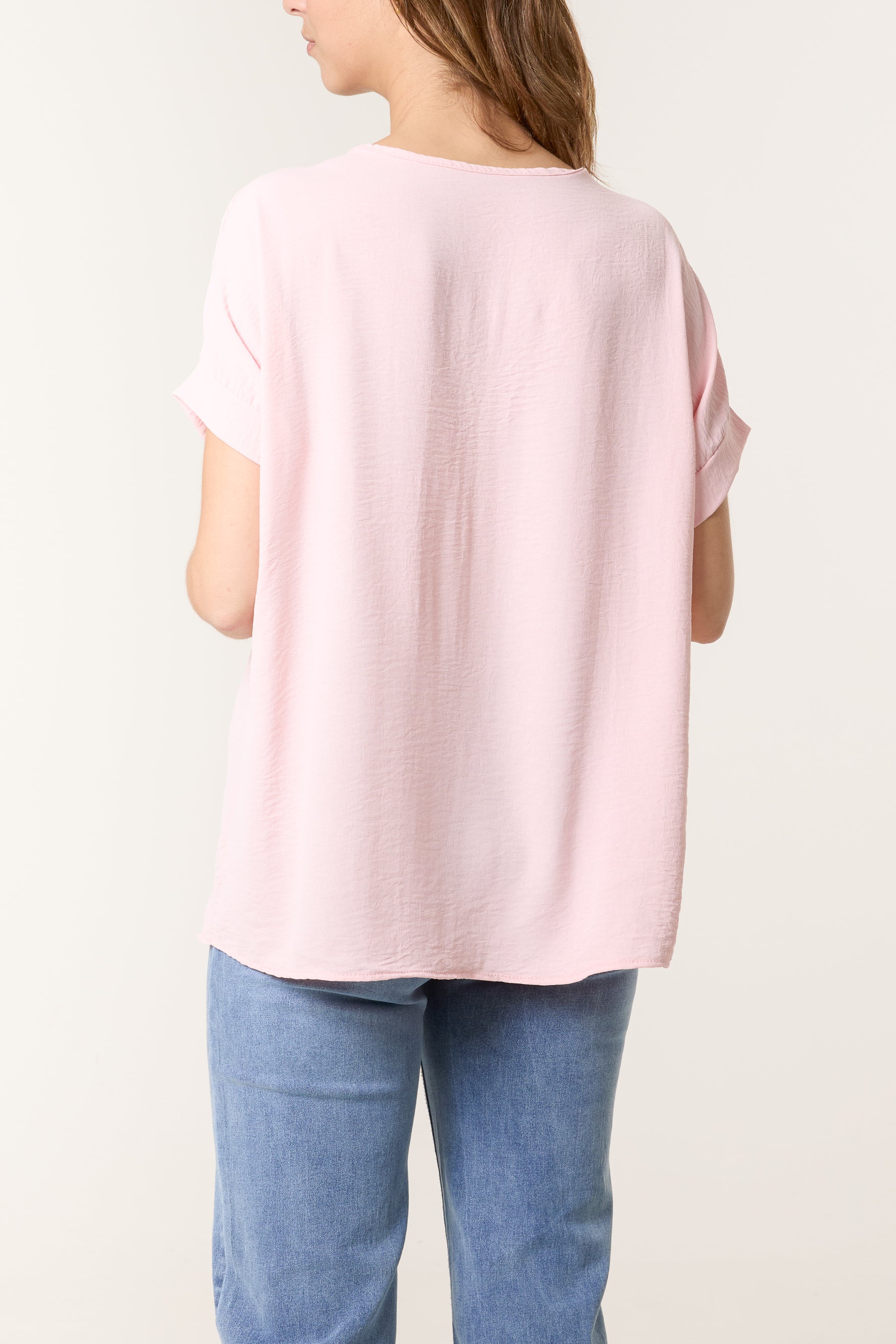 Floaty V-Neck Short Sleeve Top