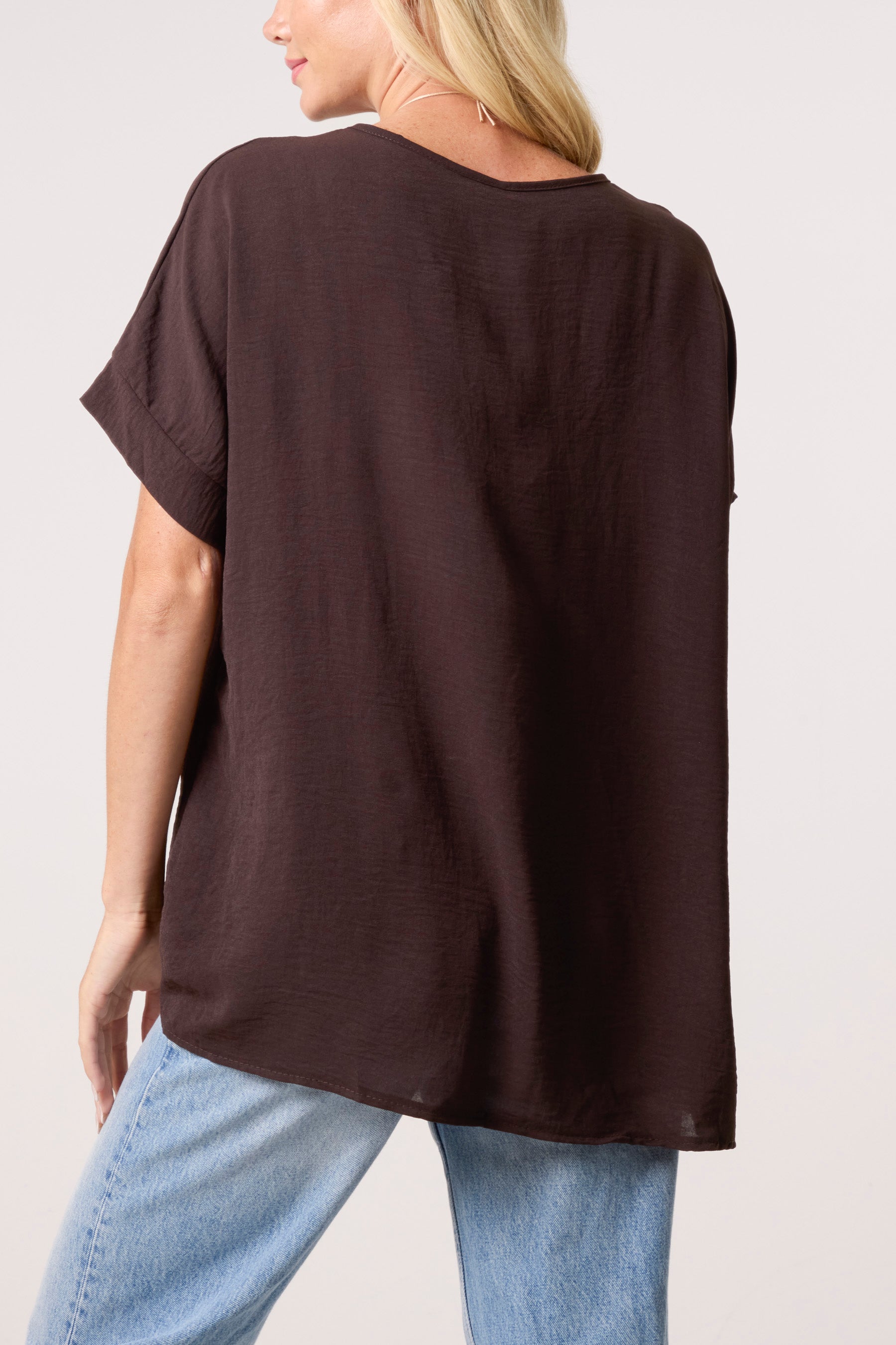 Floaty V-Neck Short Sleeve Top