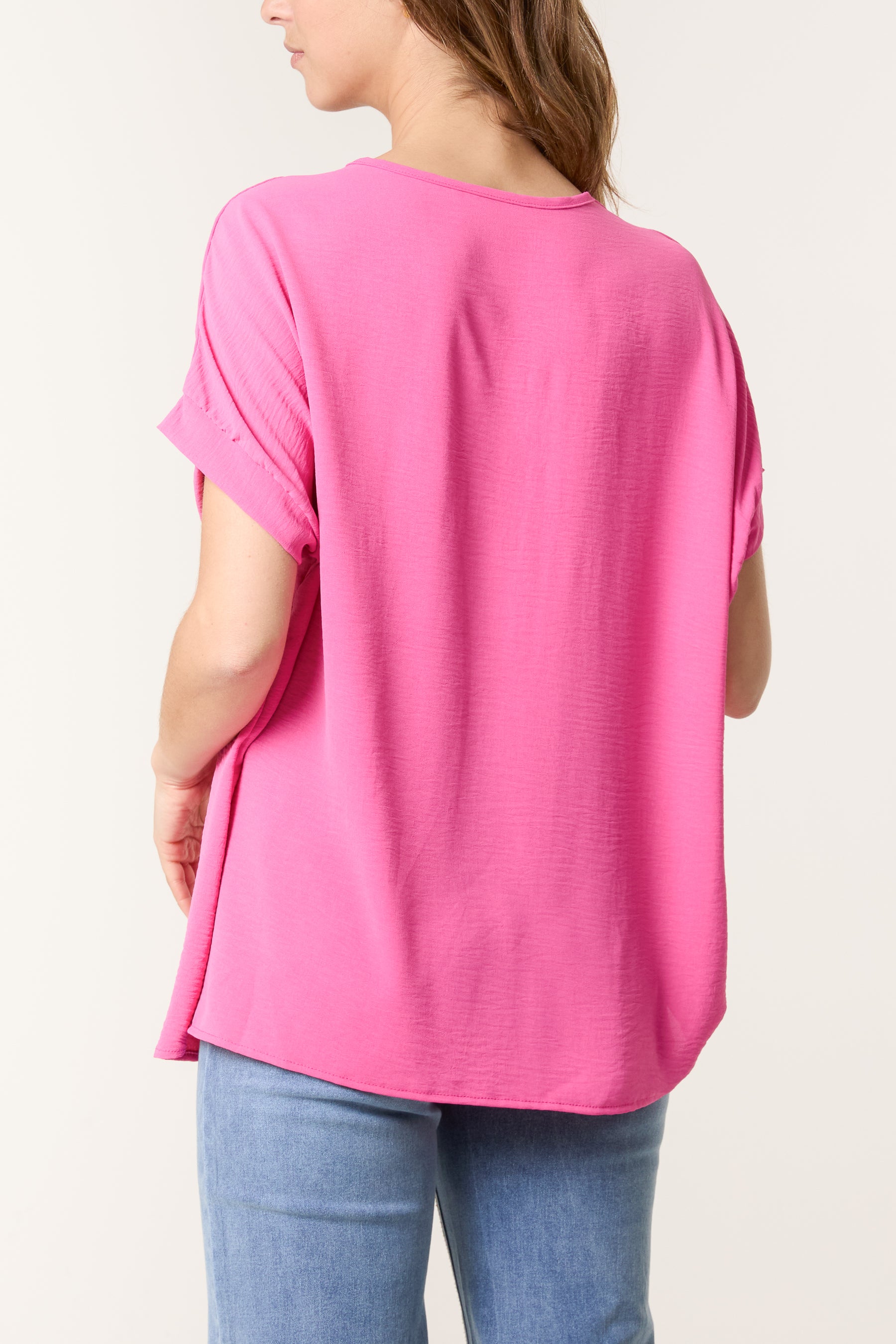 Floaty V-Neck Short Sleeve Top
