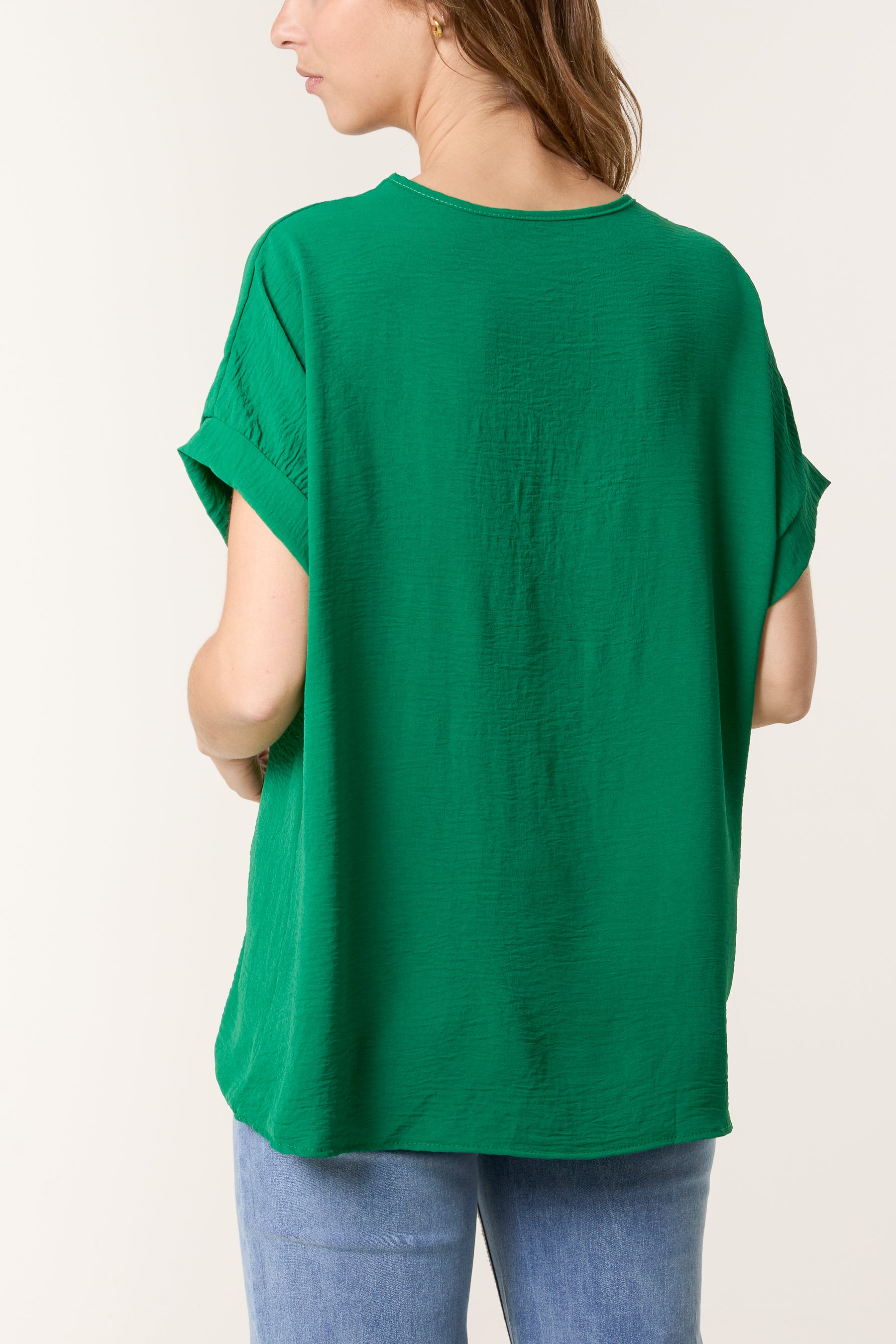 Floaty V-Neck Short Sleeve Top