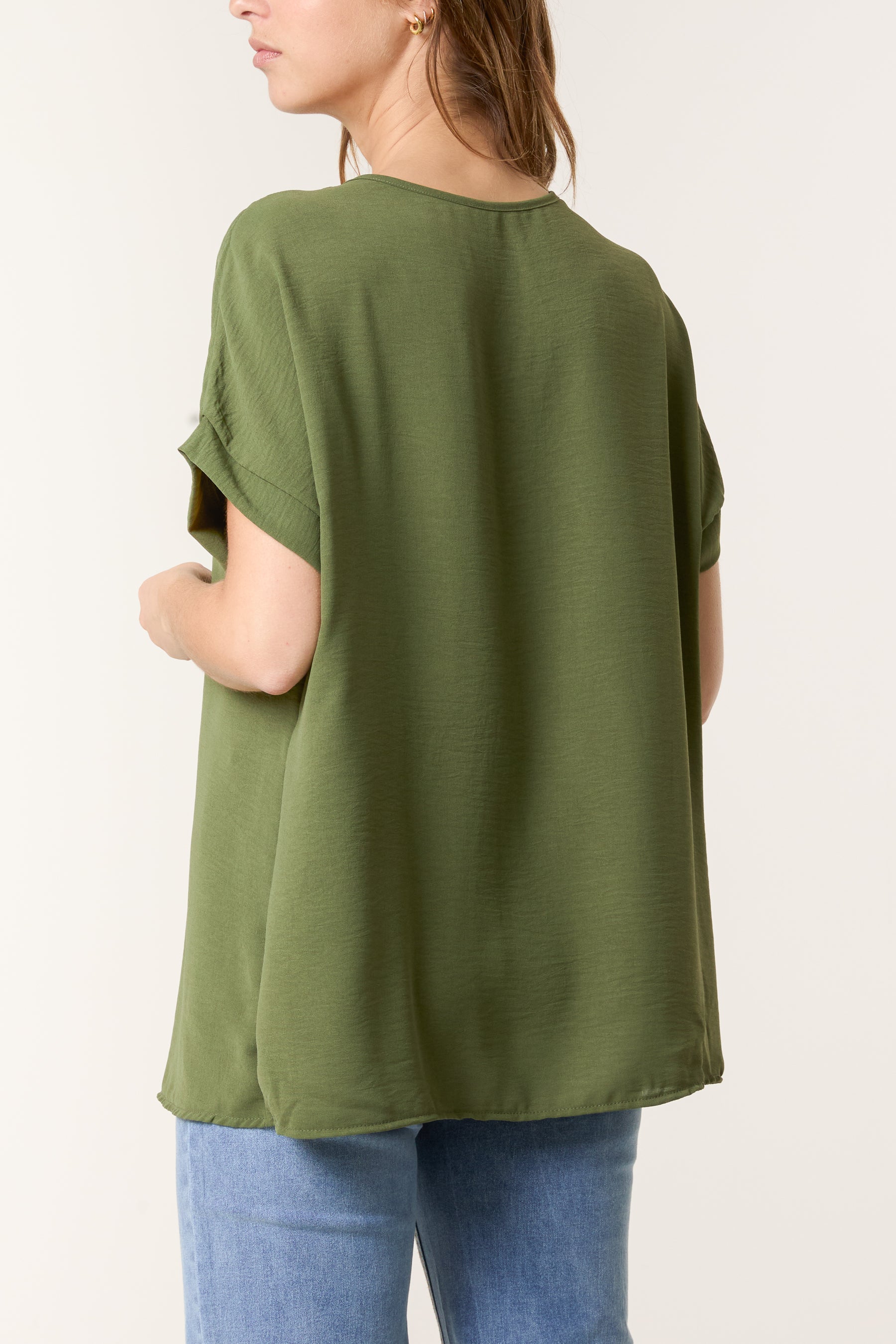 Floaty V-Neck Short Sleeve Top
