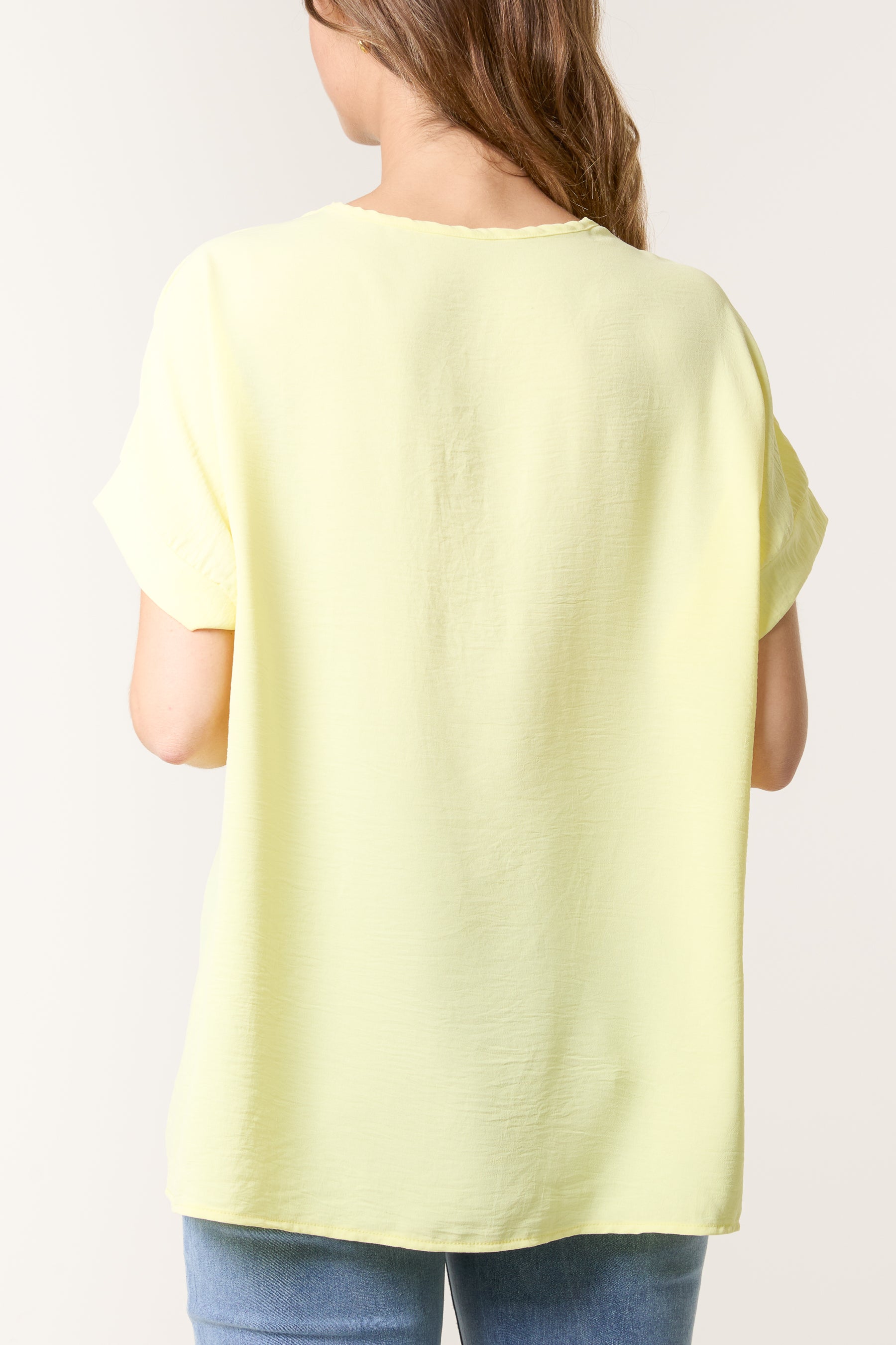 Floaty V-Neck Short Sleeve Top