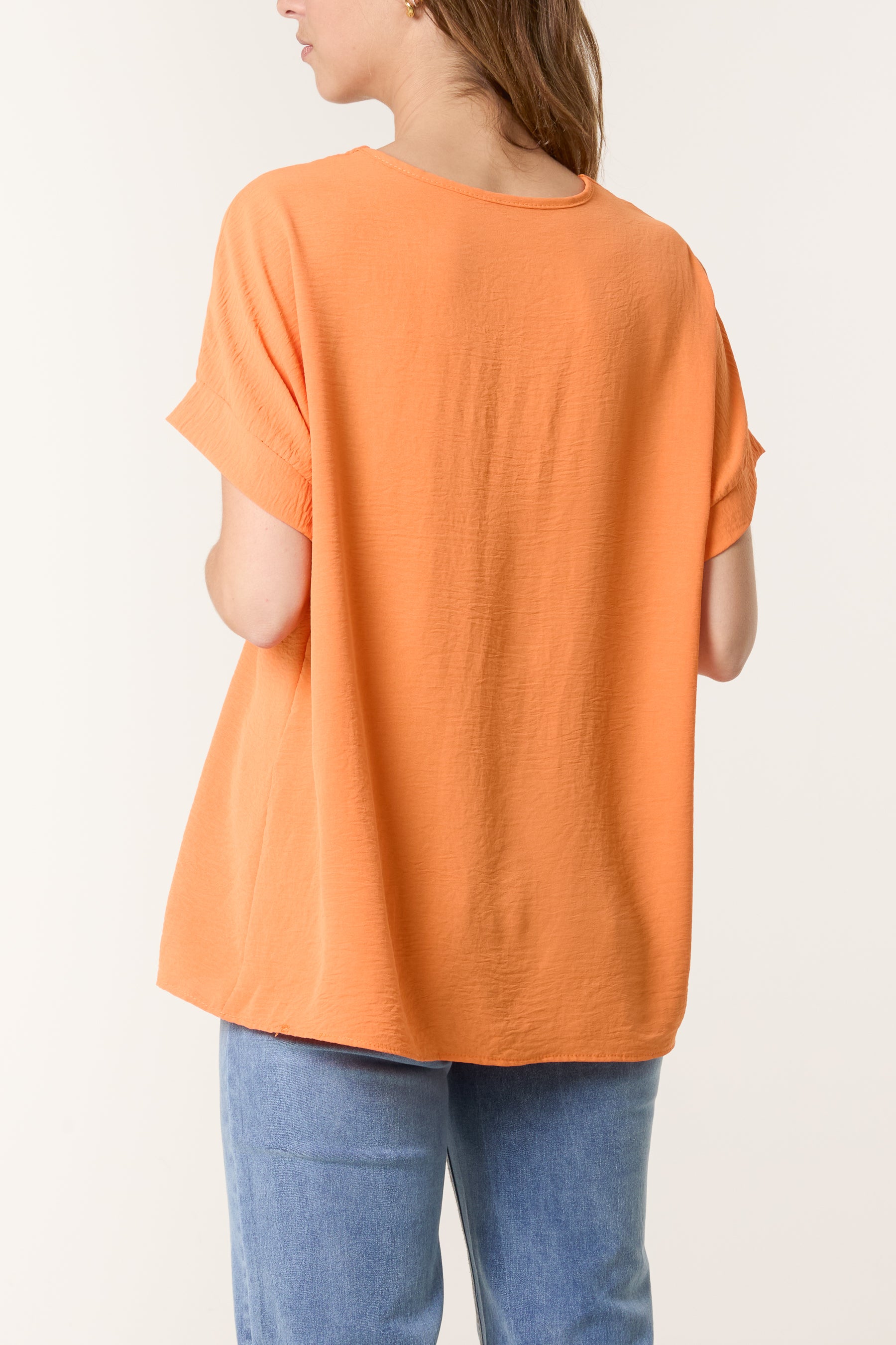 Floaty V-Neck Short Sleeve Top