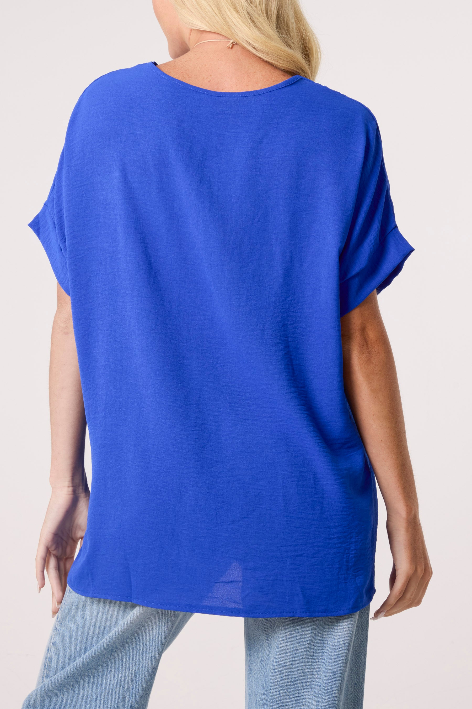 Floaty V-Neck Short Sleeve Top