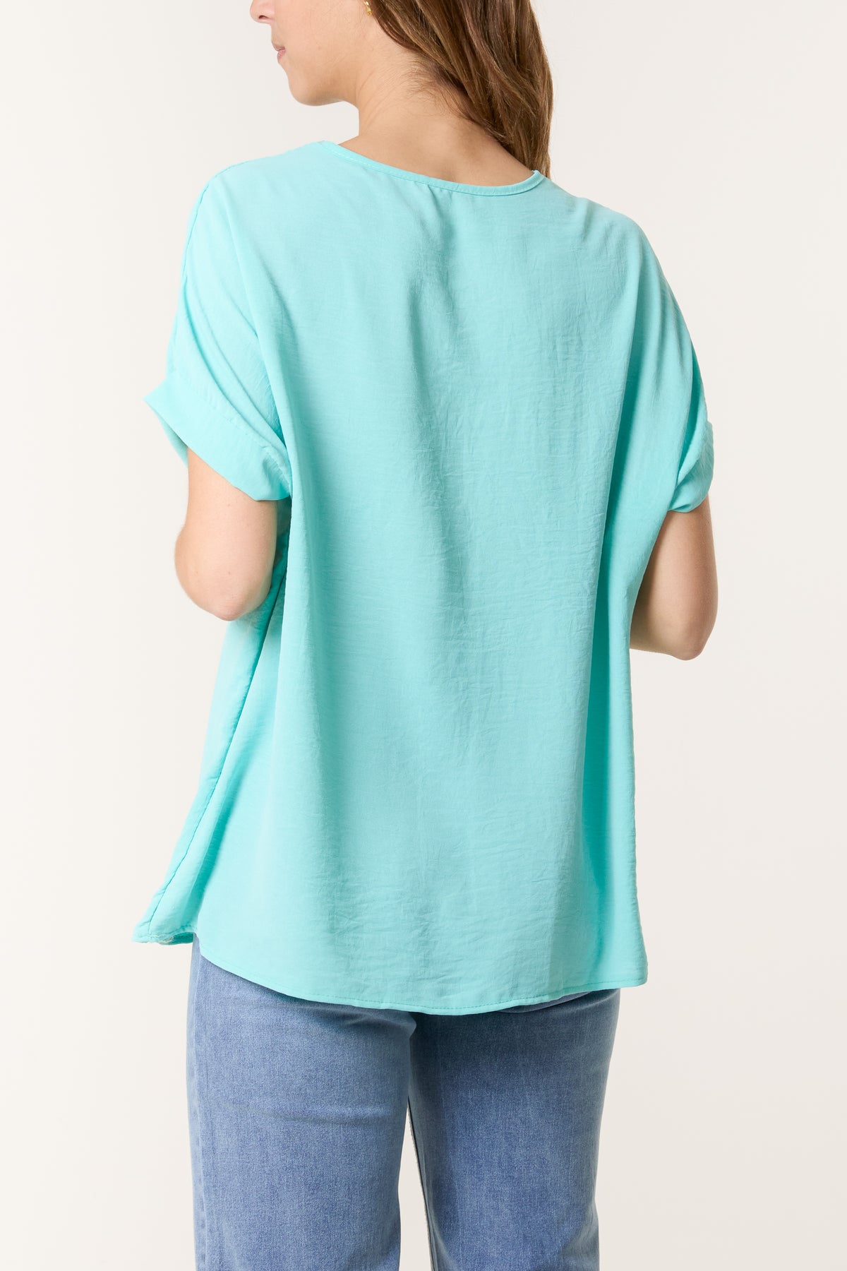 Floaty V-Neck Short Sleeve Top