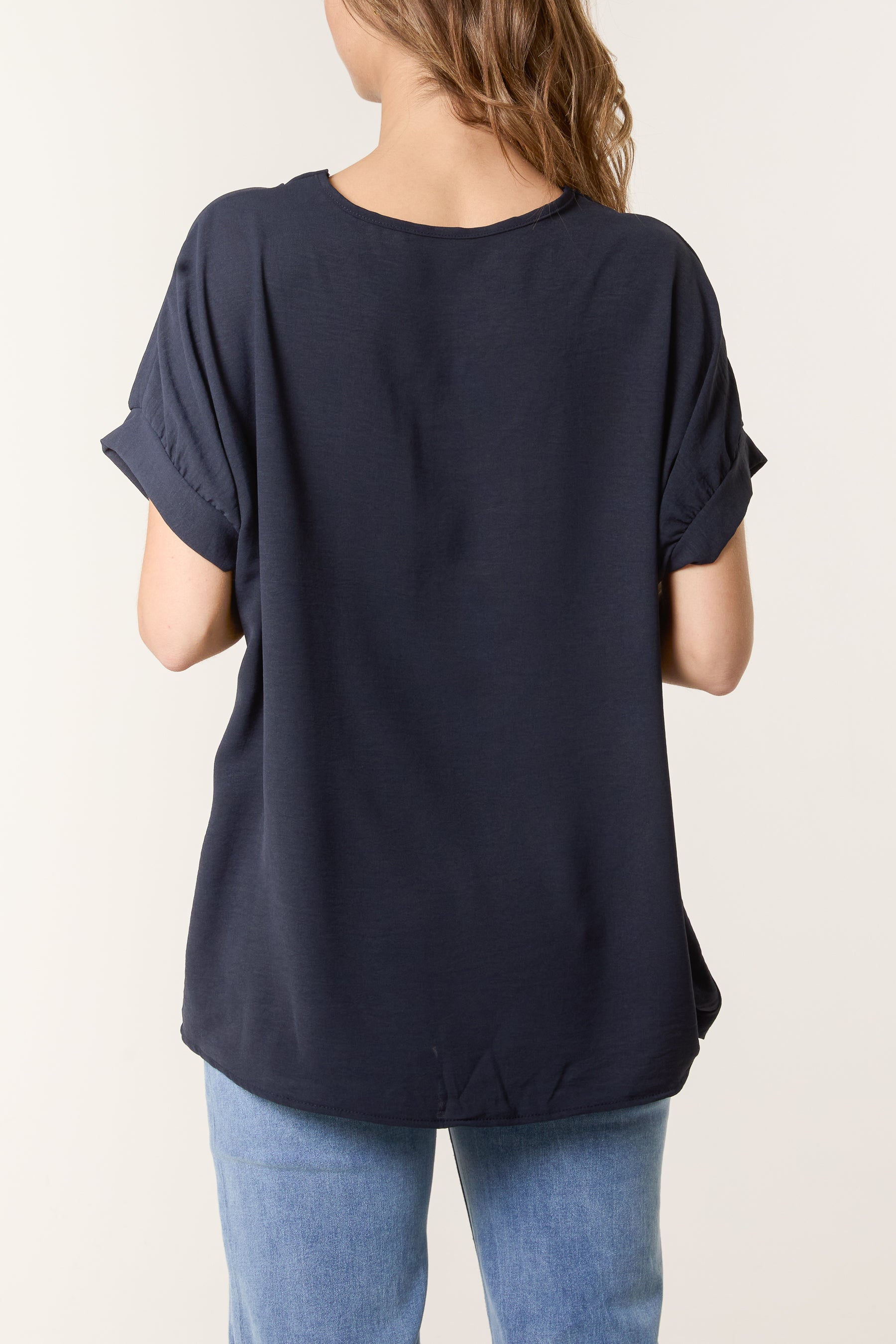 Floaty V-Neck Short Sleeve Top