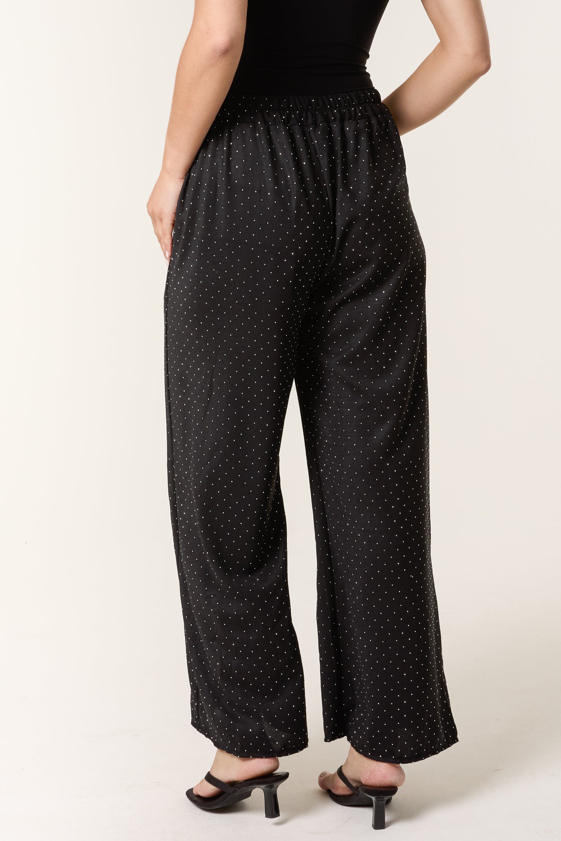 Diamante Wide Leg Trousers