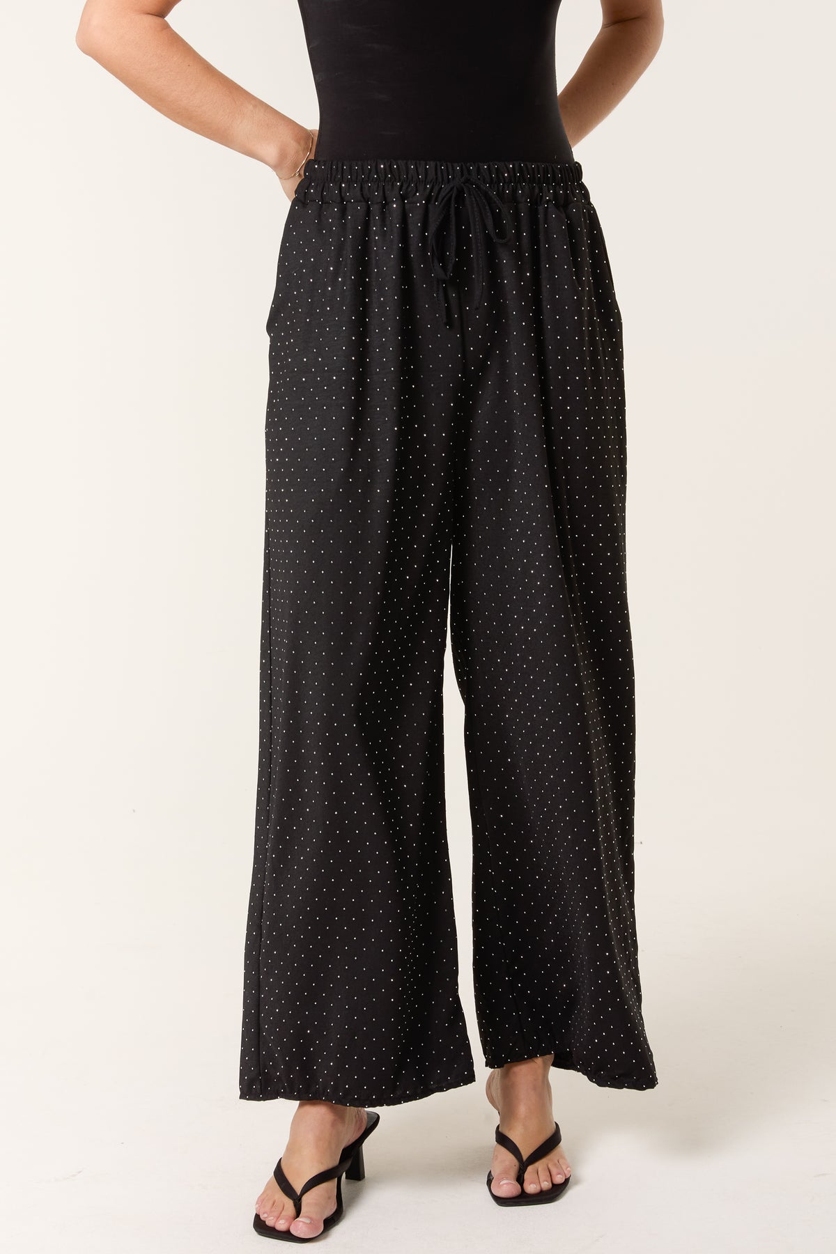 Diamante Wide Leg Trousers