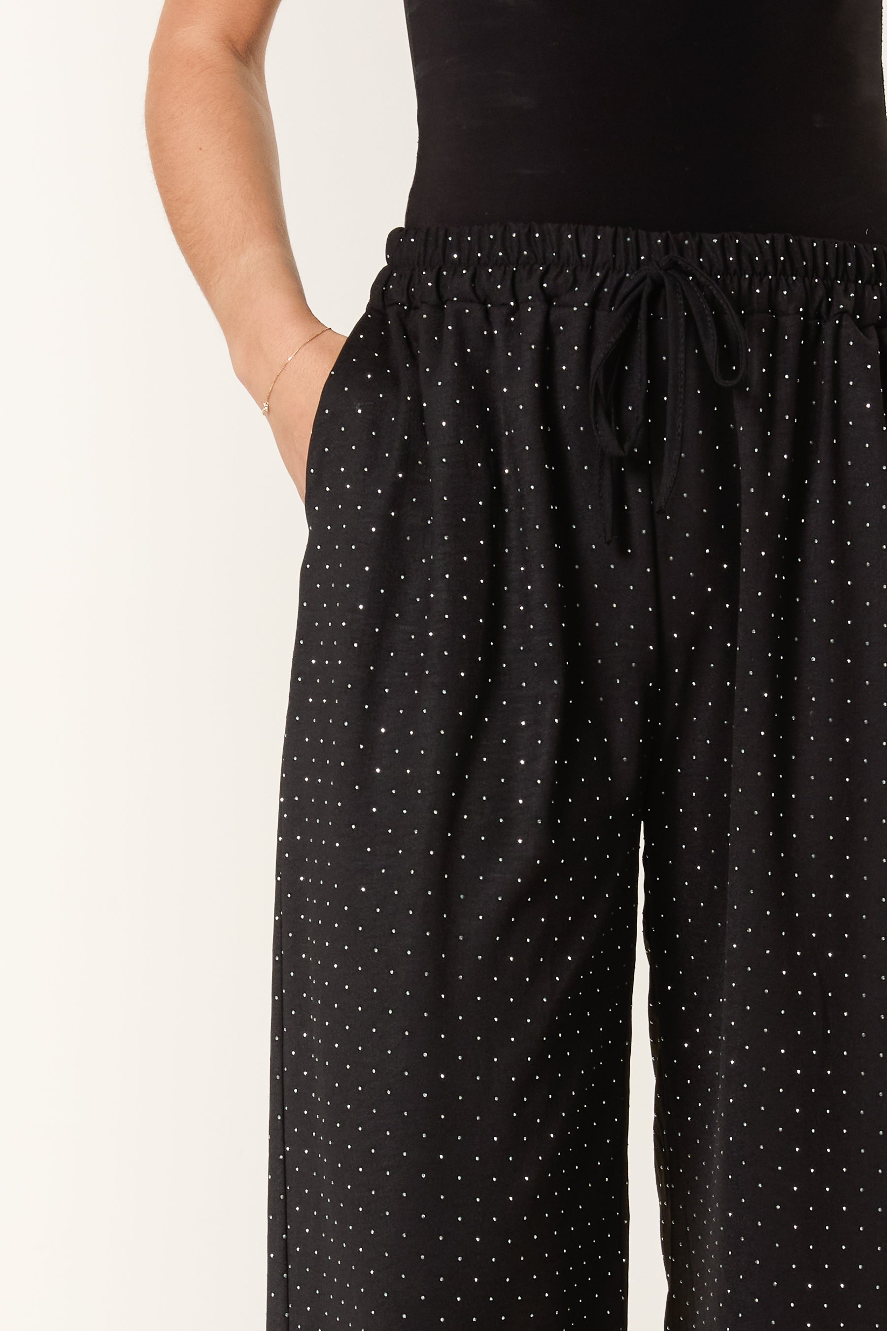 Diamante Wide Leg Trousers