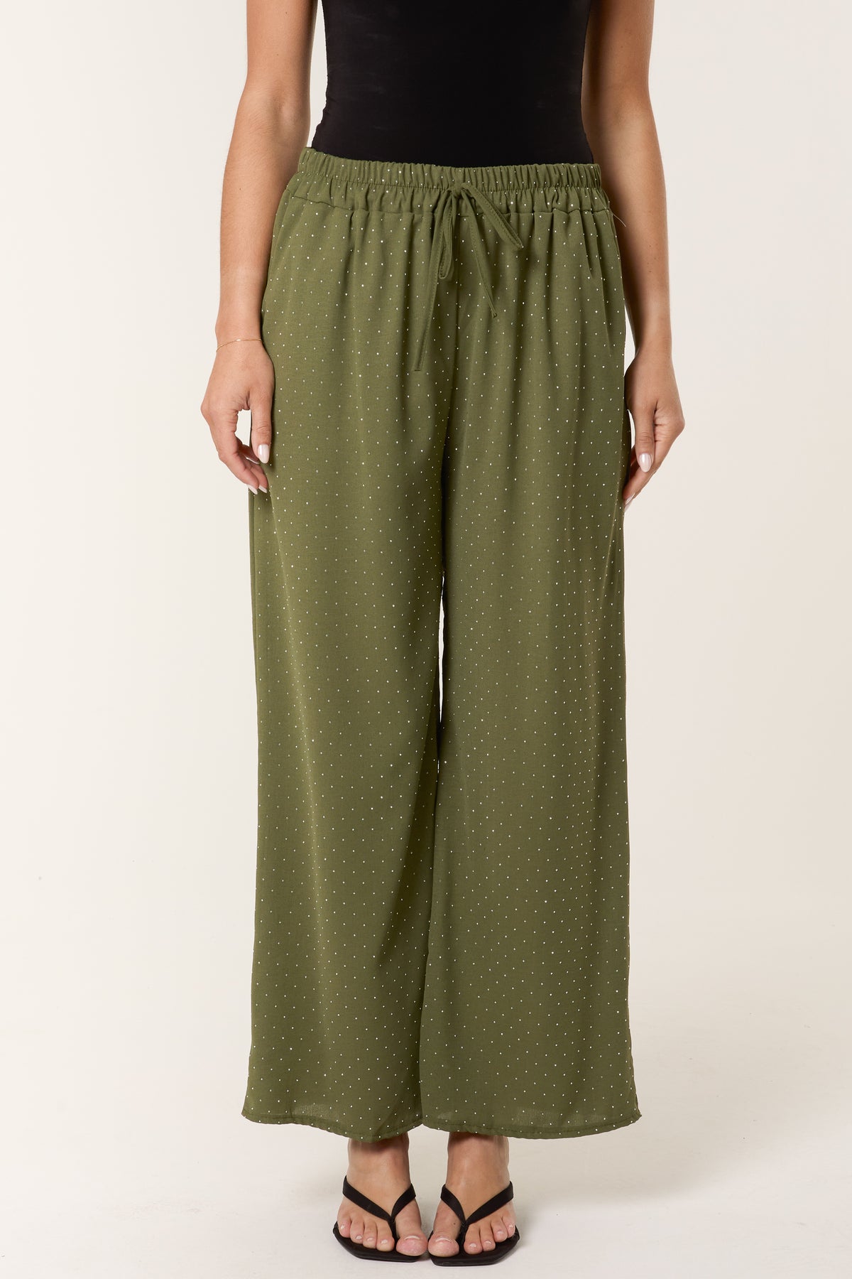 Diamante Wide Leg Trousers
