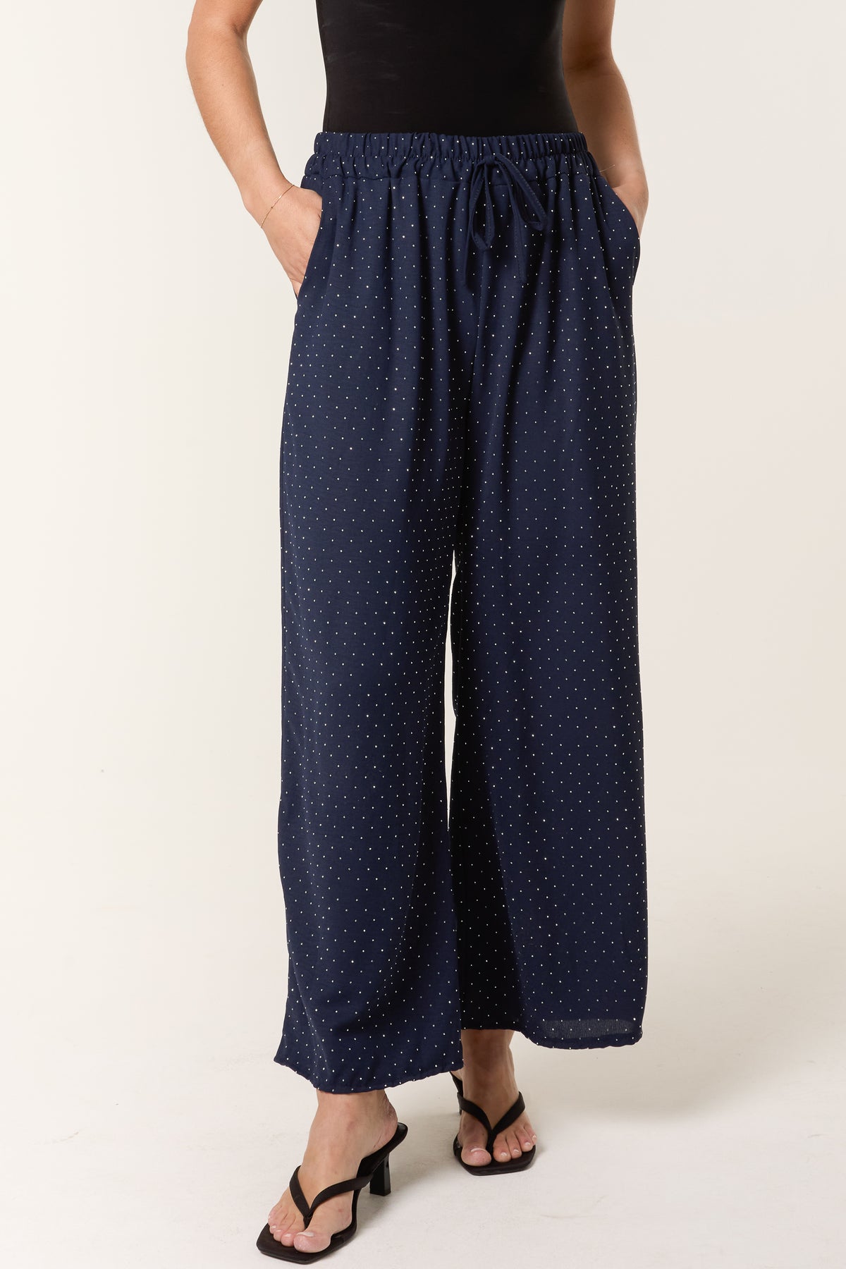Diamante Wide Leg Trousers