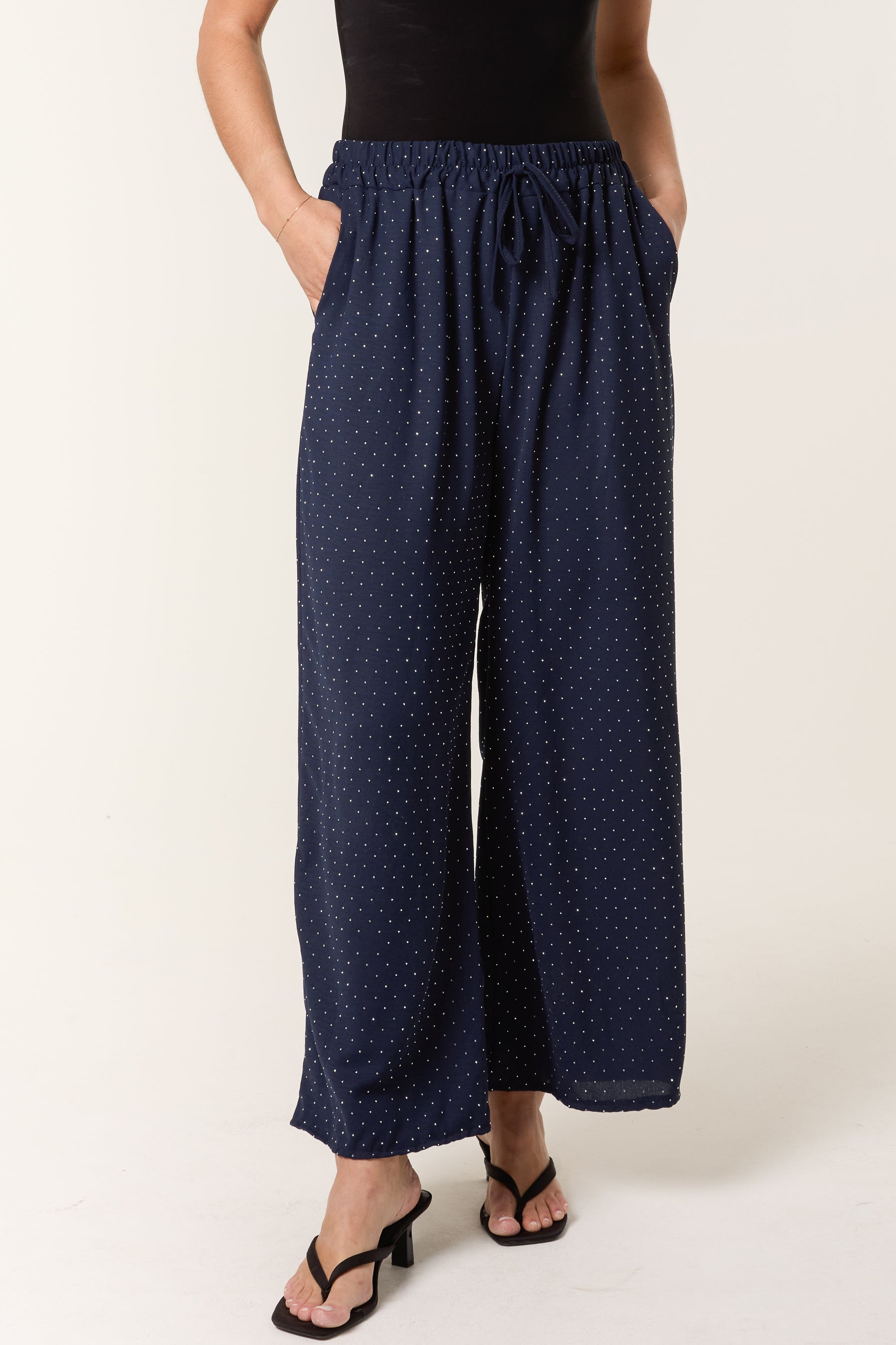 Diamante Wide Leg Trousers