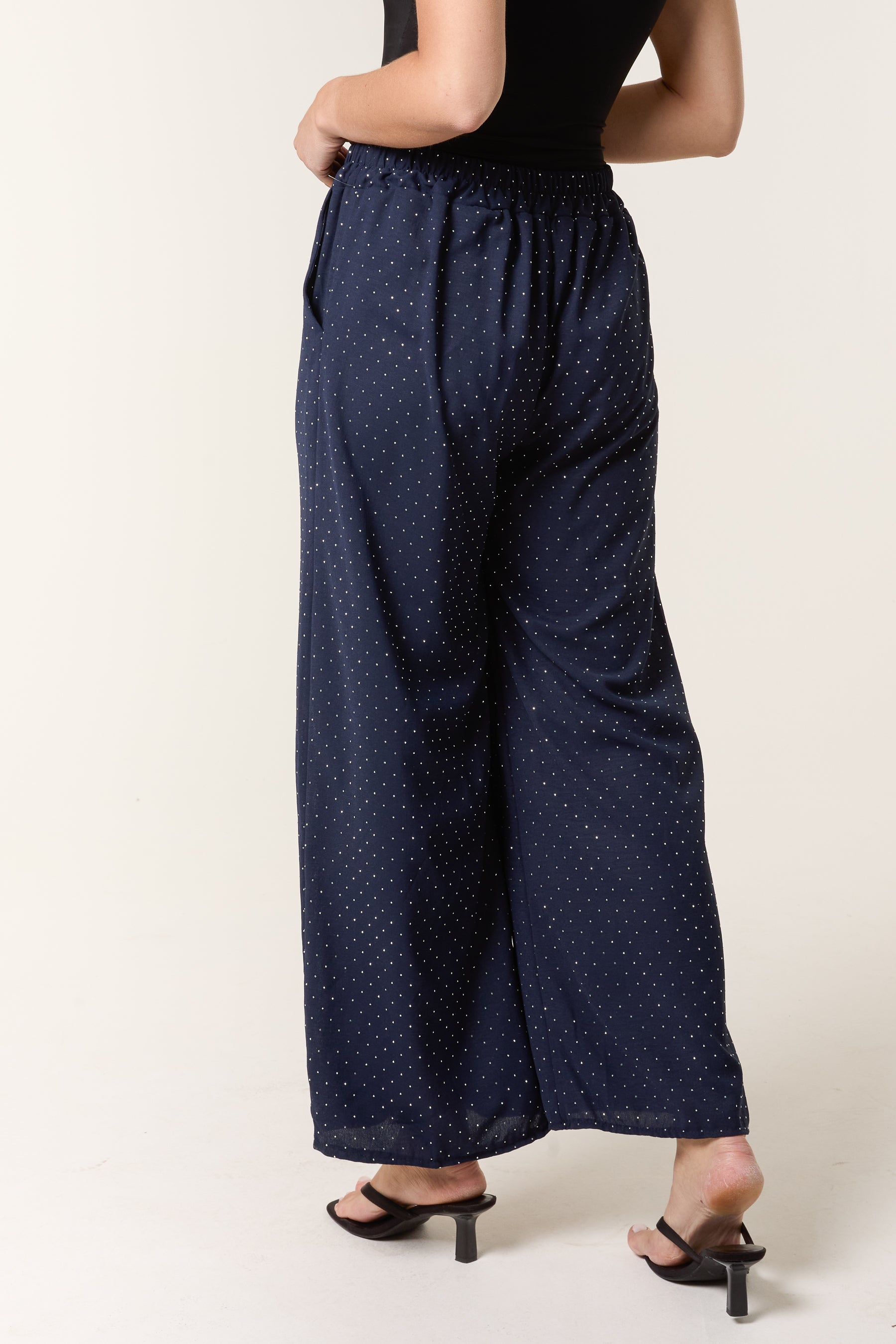 Diamante Wide Leg Trousers