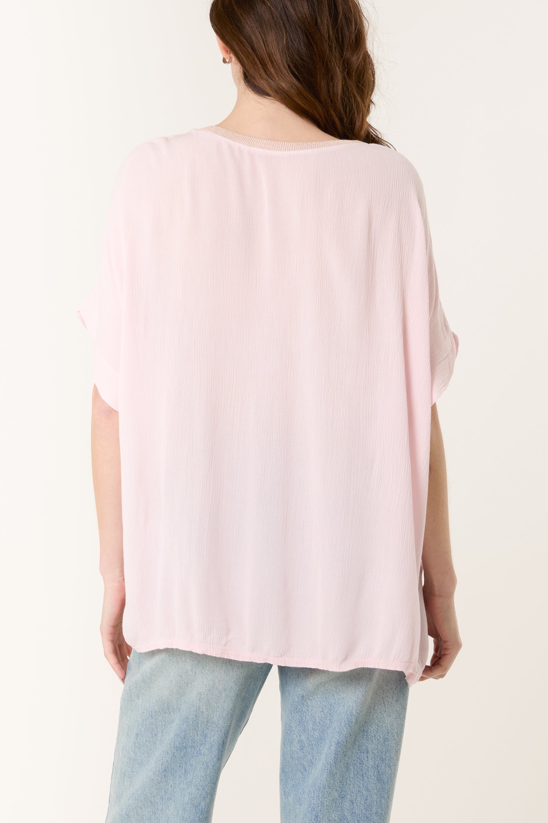 Fish Embroidery Short Sleeve Blouse