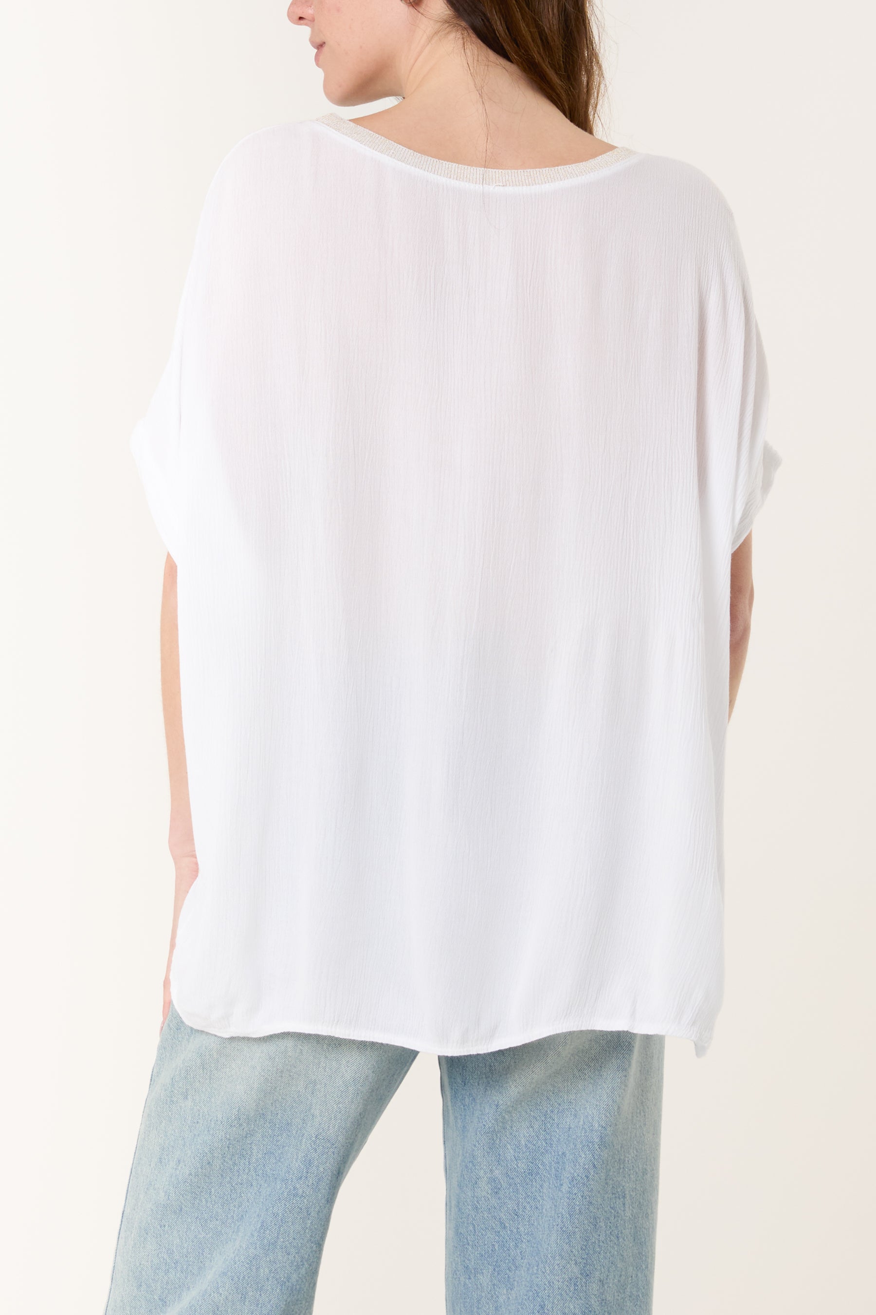 Fish Embroidery Short Sleeve Blouse
