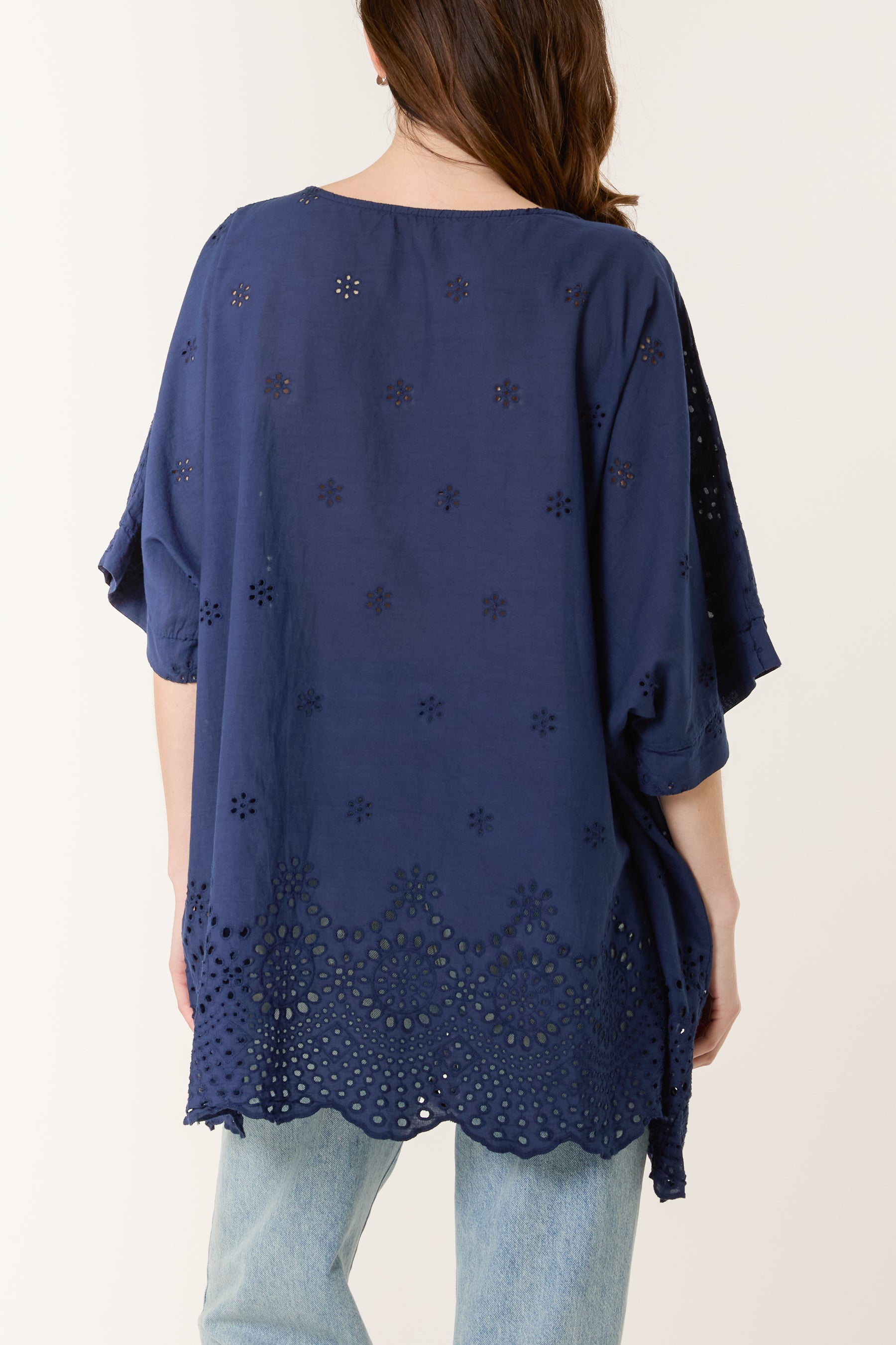 Broderie Anglaise Scallop Edge Blouse