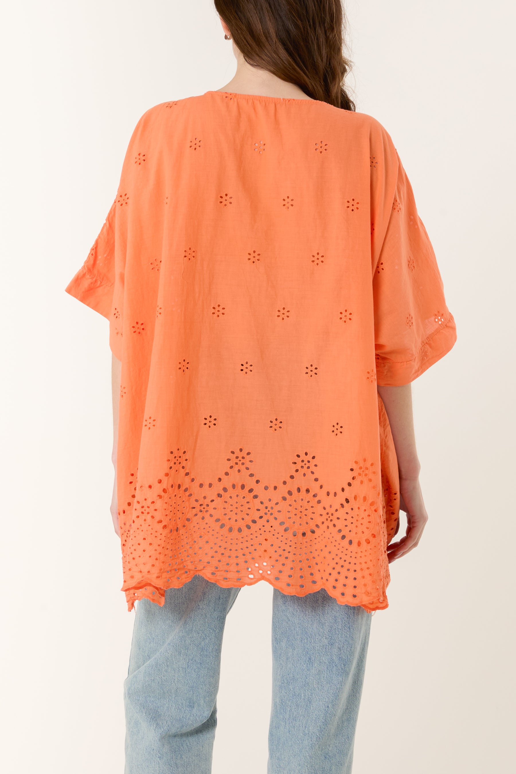 Broderie Anglaise Scallop Edge Blouse