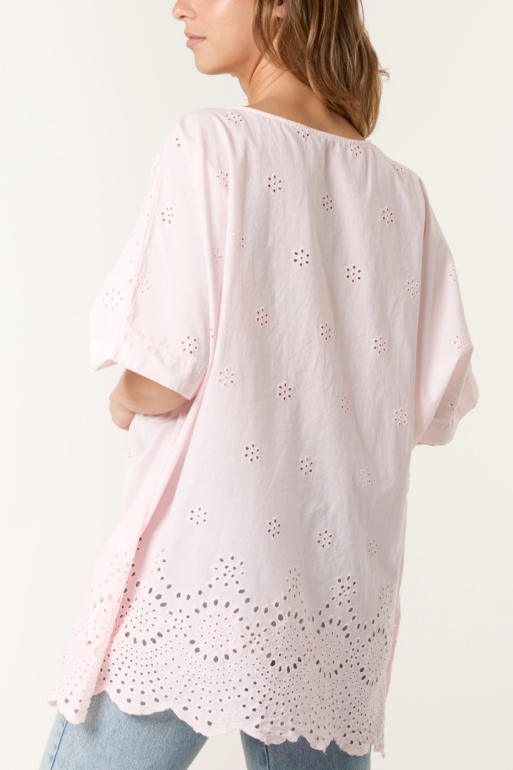 Broderie Anglaise Scallop Edge Blouse