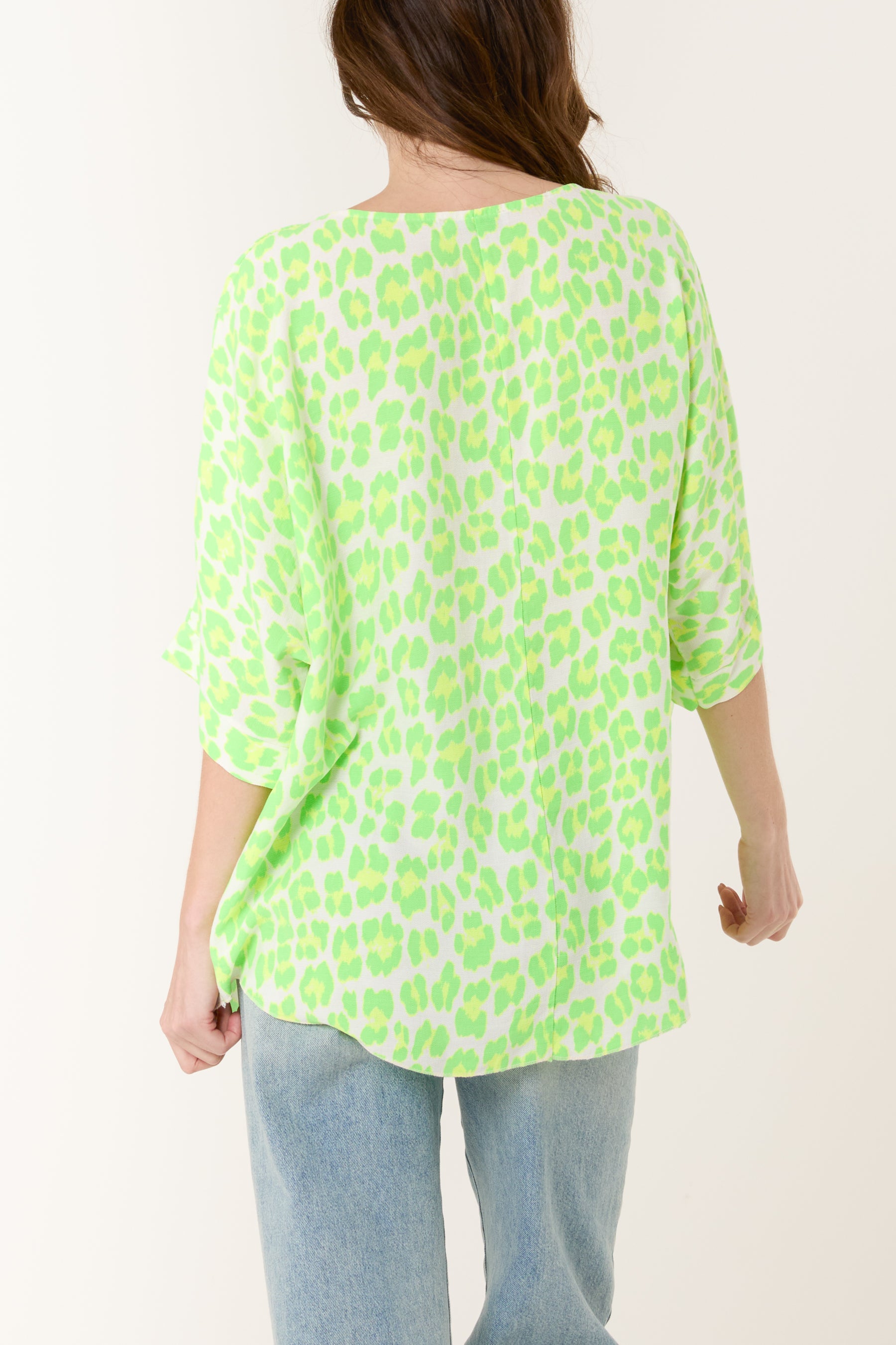 Leopard Print Short Sleeve Cotton Top