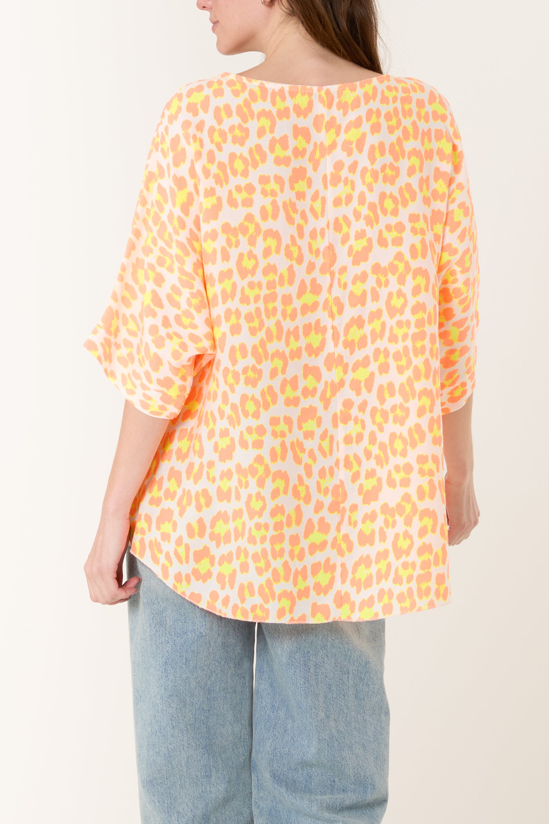 Leopard Print Short Sleeve Cotton Top
