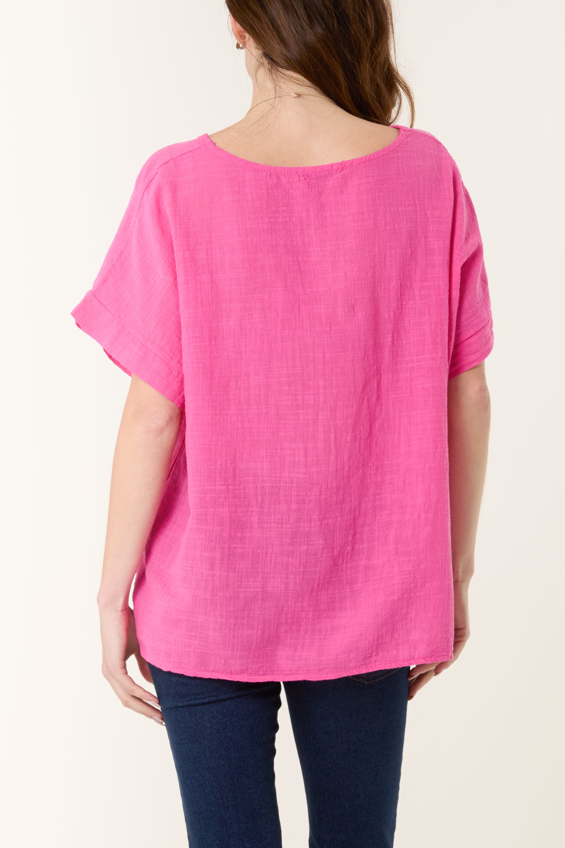 Necklace Short Sleeve Pure Cotton Top