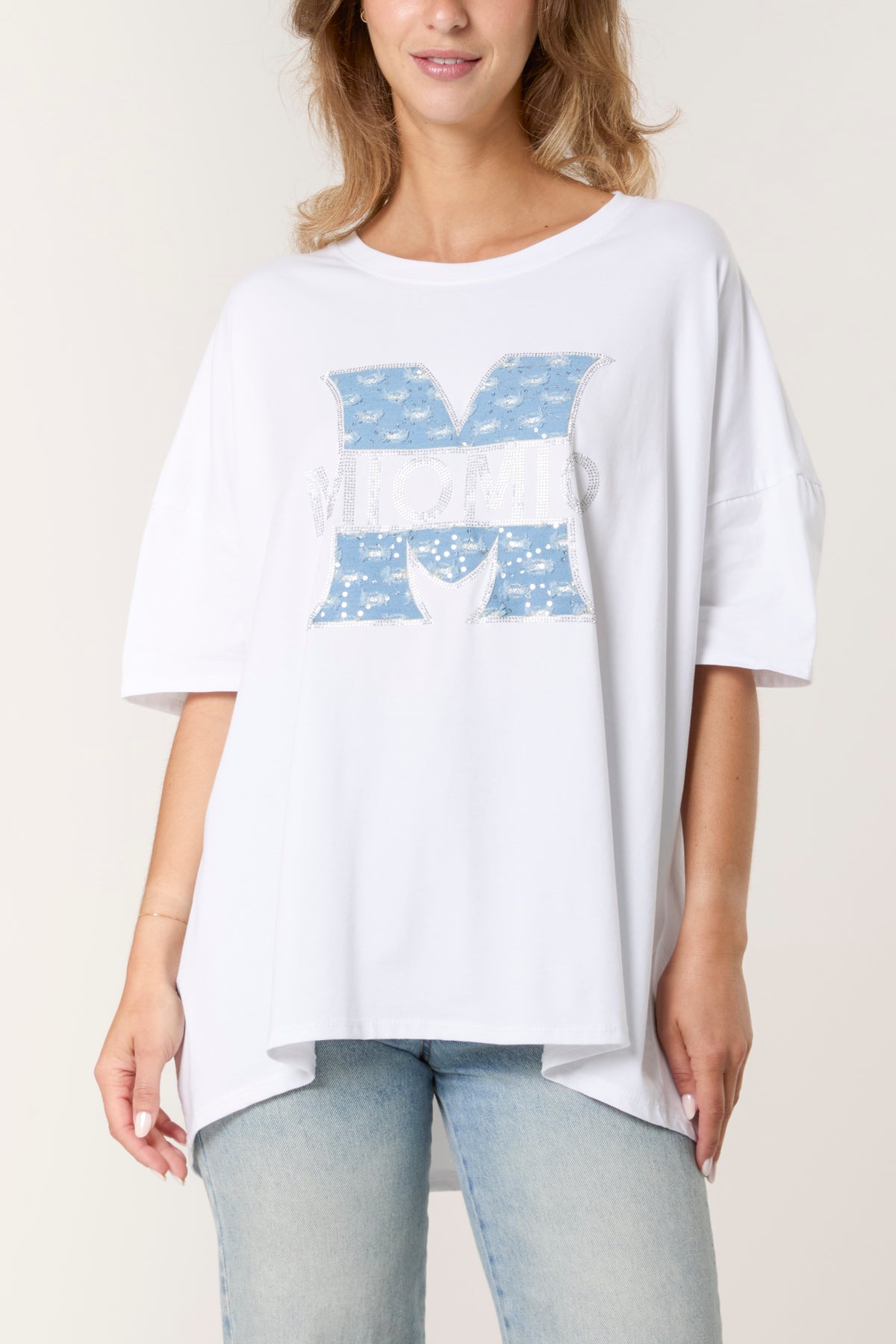 Denim "M" Boxy T-Shirt