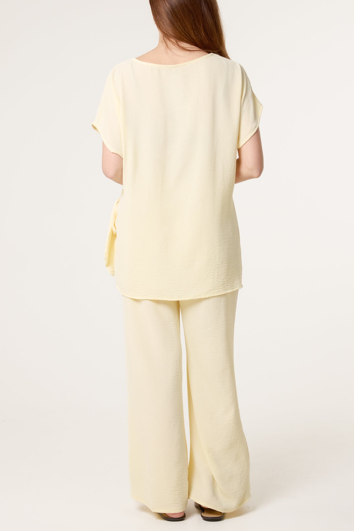 Tie Front Top & Wide Leg Trouser Co-ord