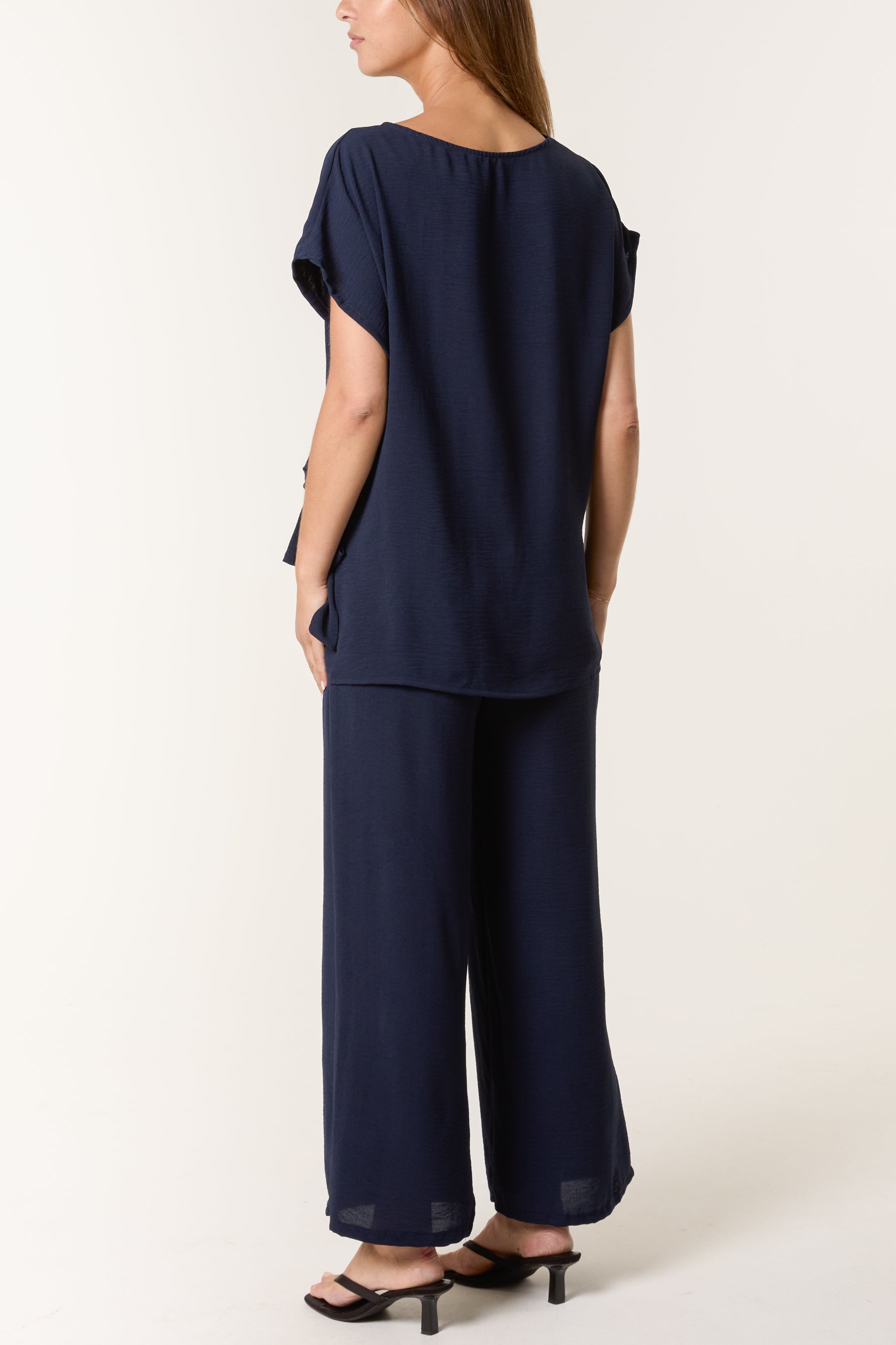 Tie Front Top & Wide Leg Trouser Co-ord