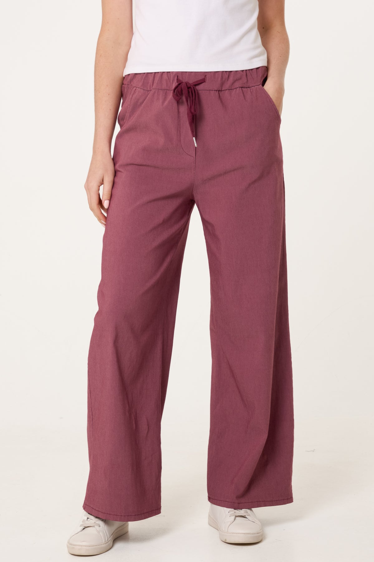 Magic Drawstring Wide Leg Trousers