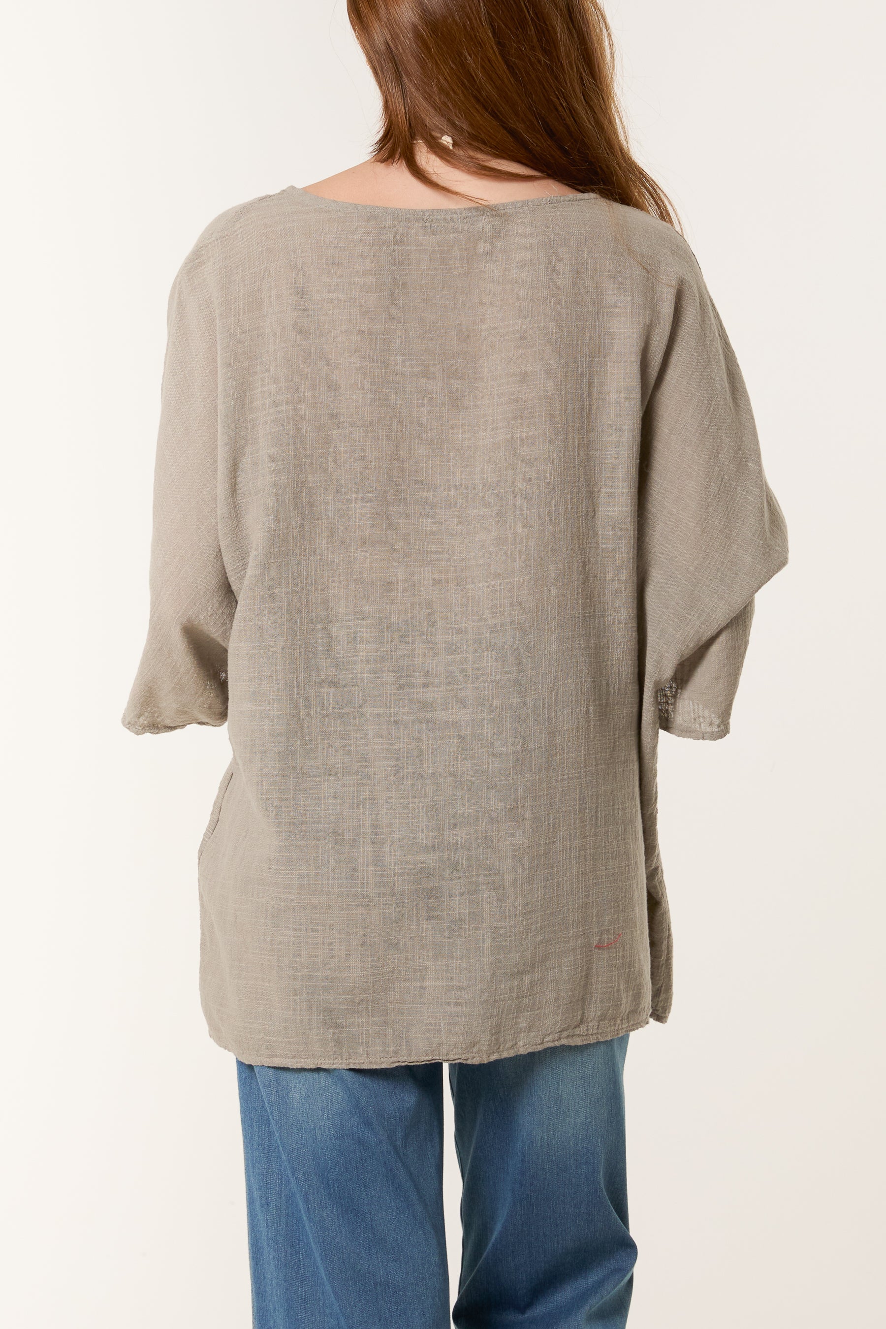 Necklace Pure Cotton Round Neck Top