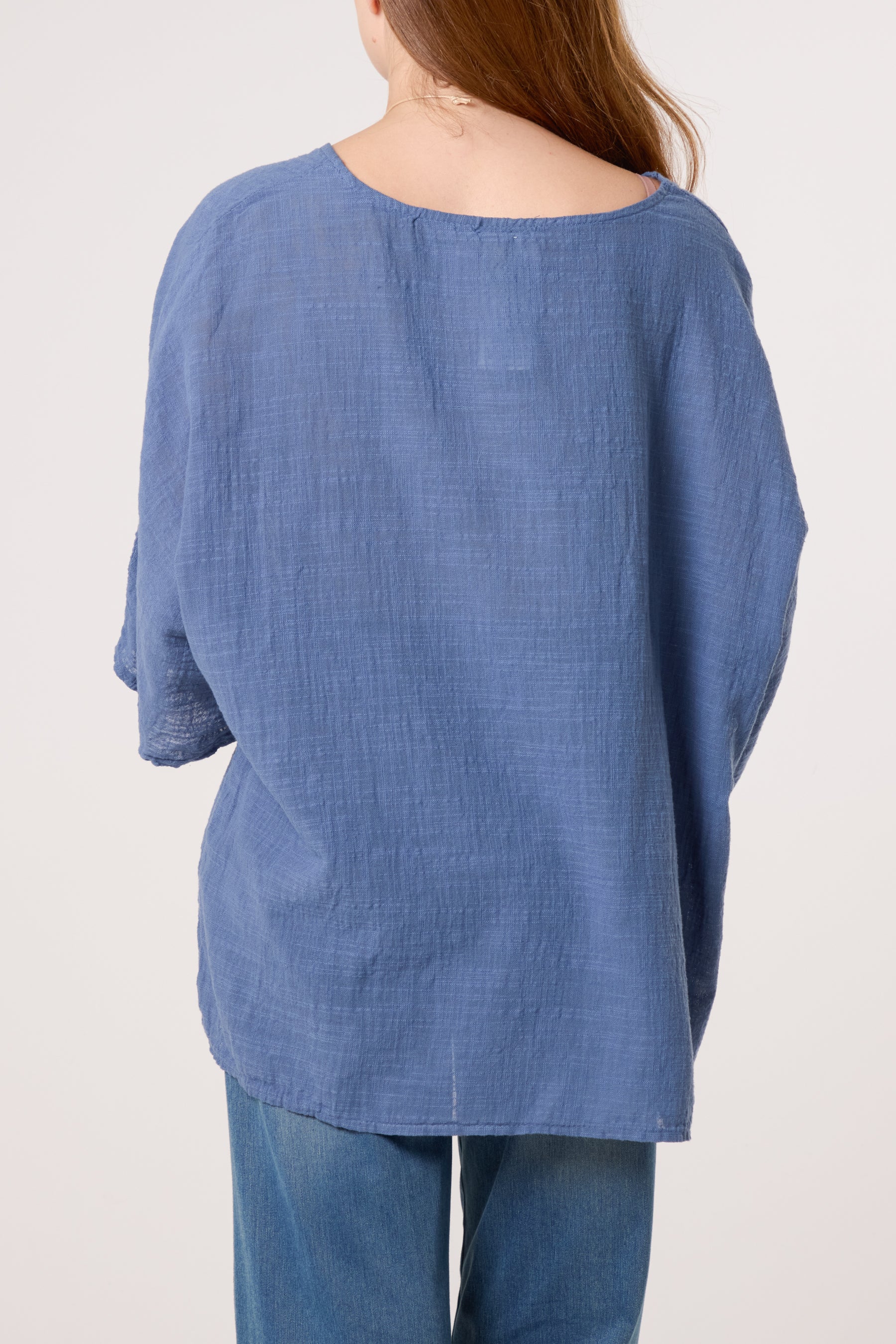 Necklace Pure Cotton Round Neck Top