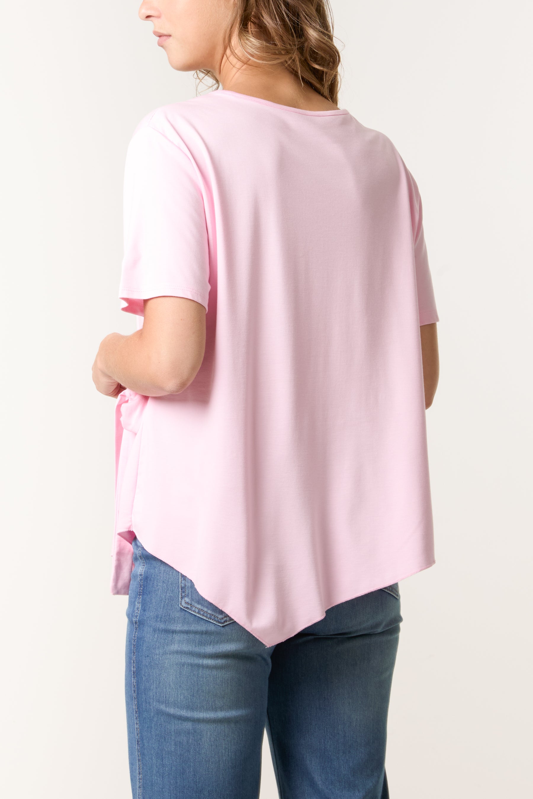 Round Neck Front Tie Top