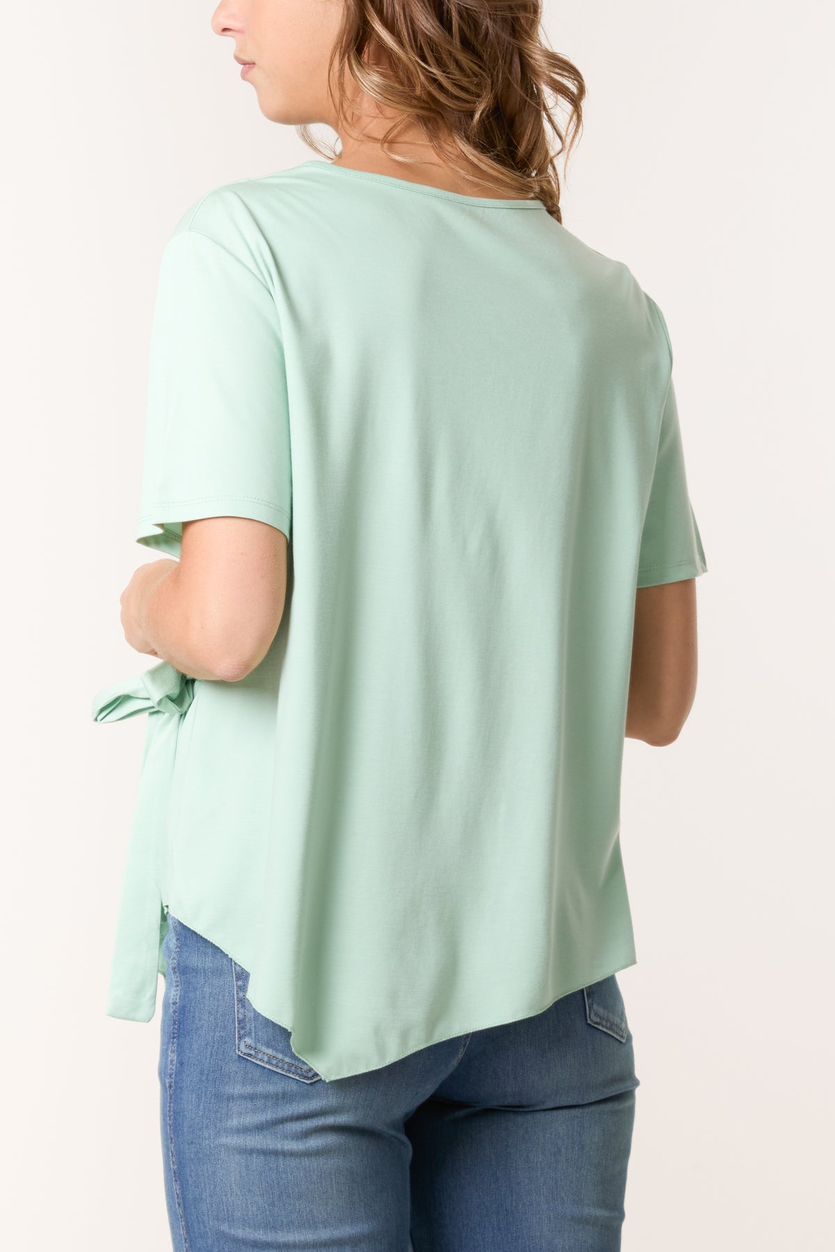 Round Neck Front Tie Top