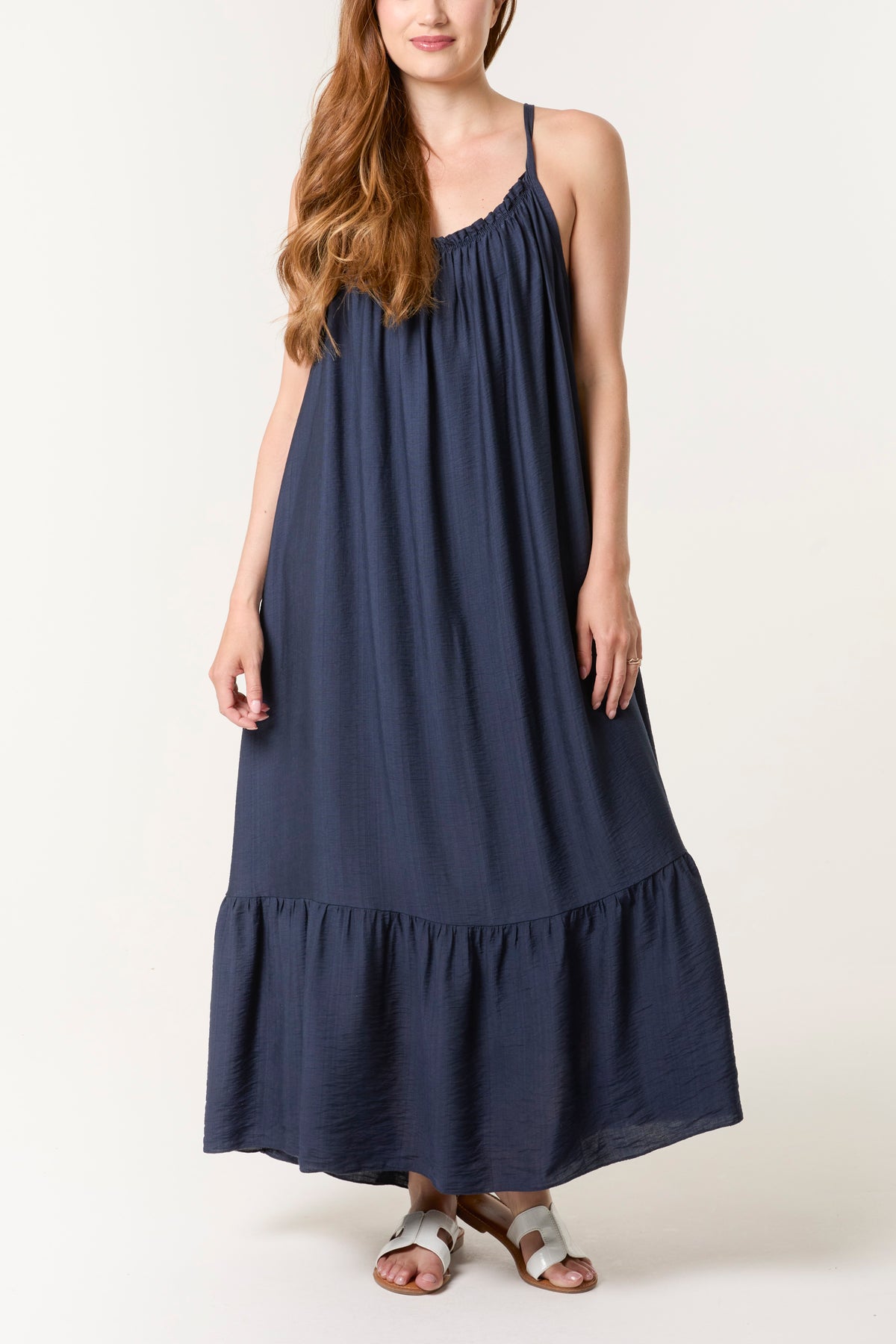 Cami Strap Tiered Midi Dress