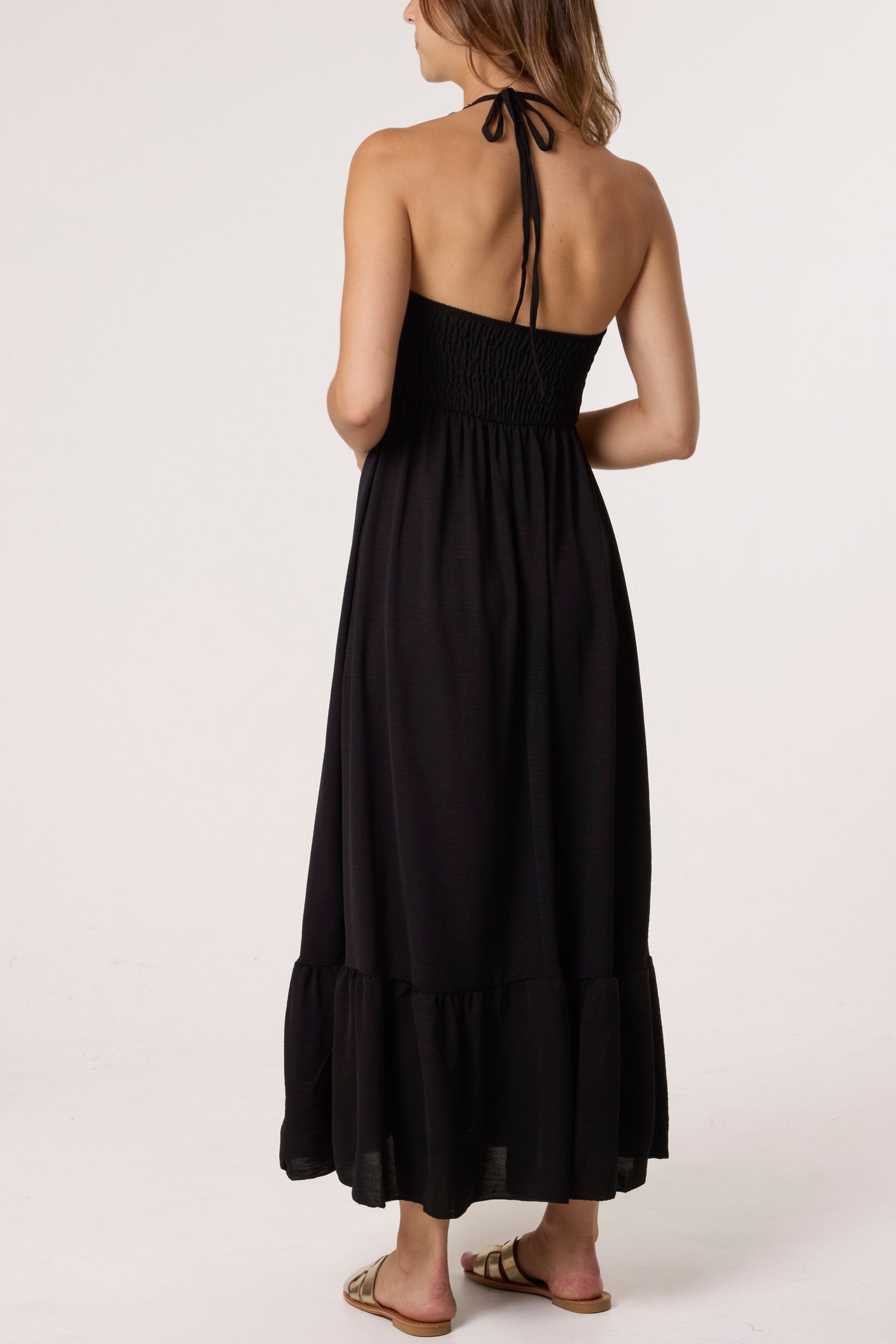 Halterneck Necklace Detail Dress