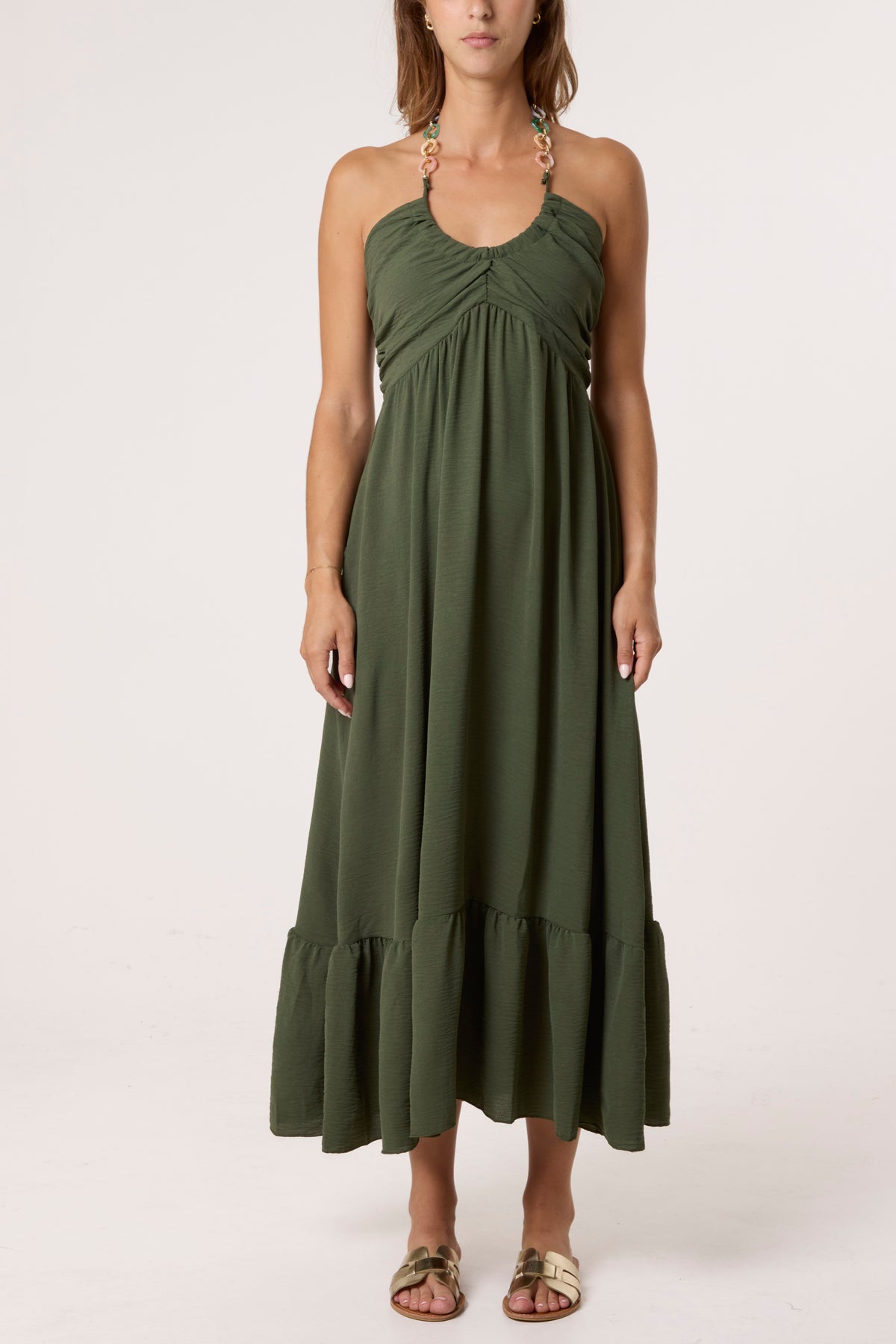 Halterneck Necklace Detail Dress