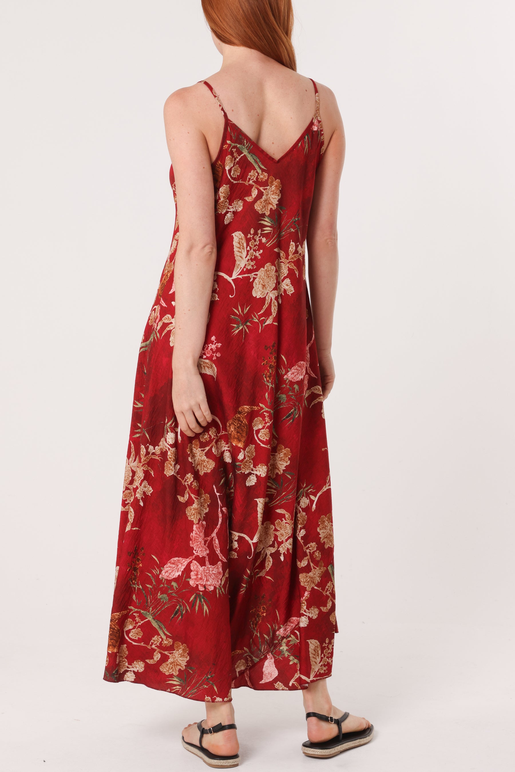 Botanical Flower Cami Maxi Dress
