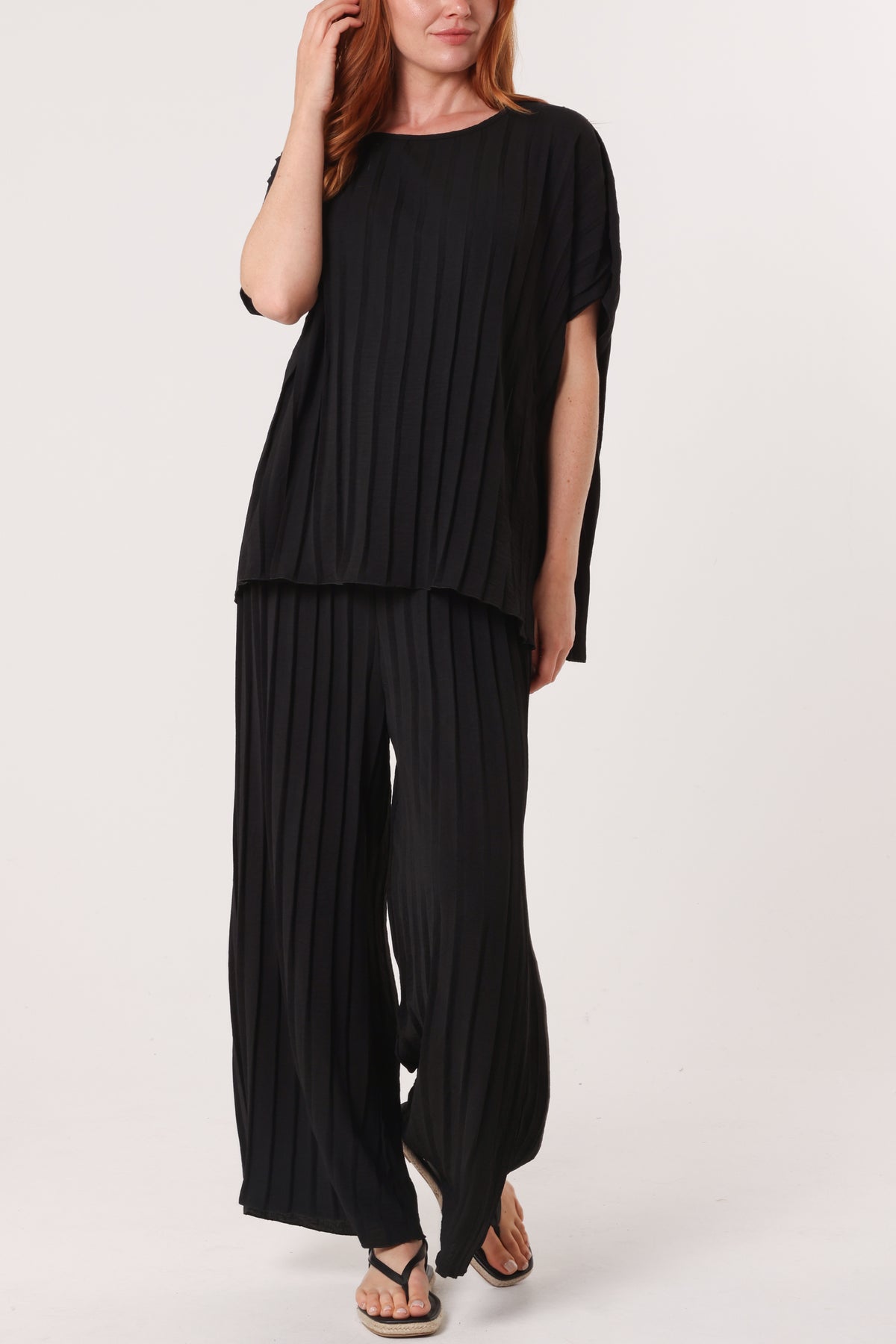 Pleated Blouse & Trouser Co-ord