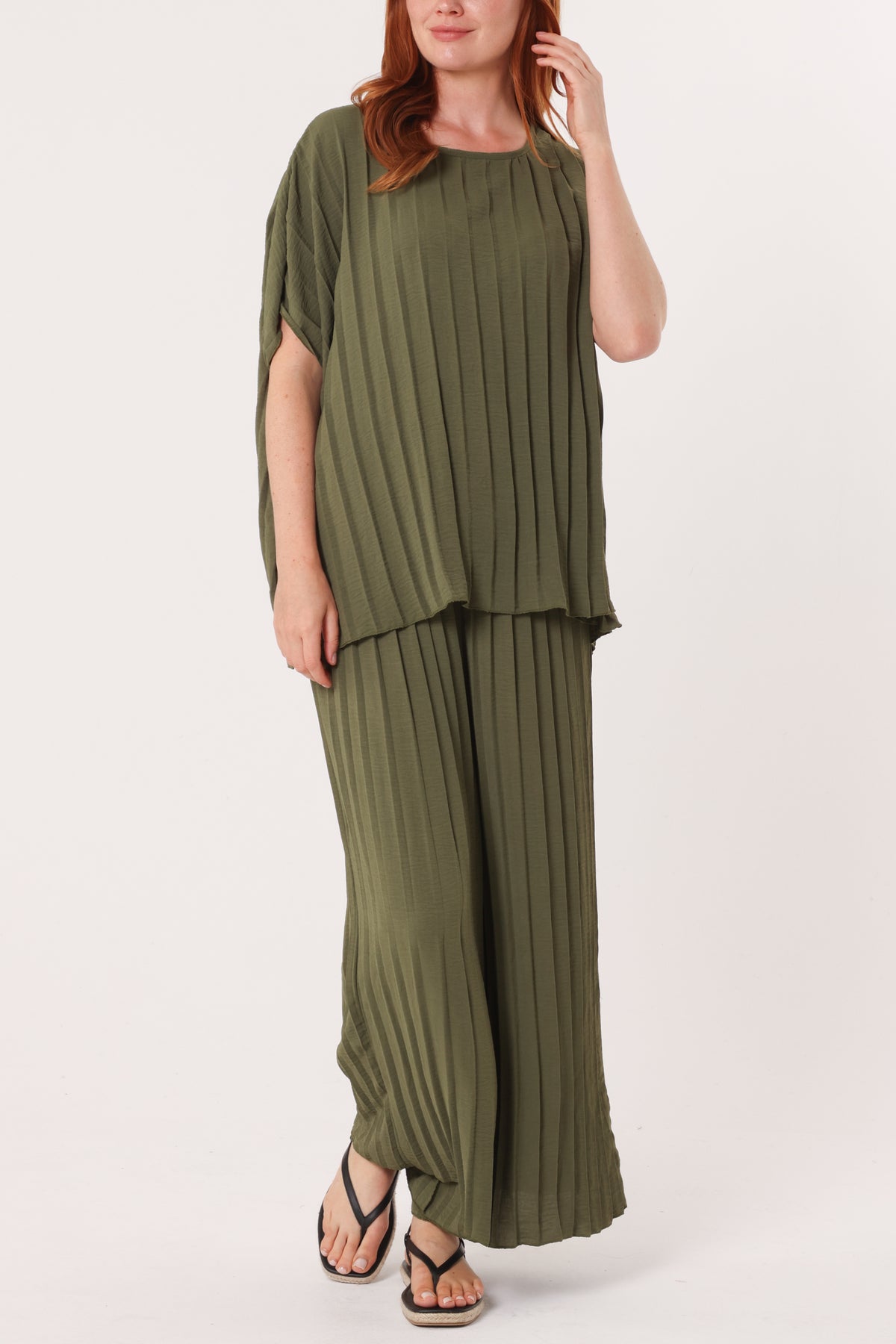 Pleated Blouse & Trouser Co-ord