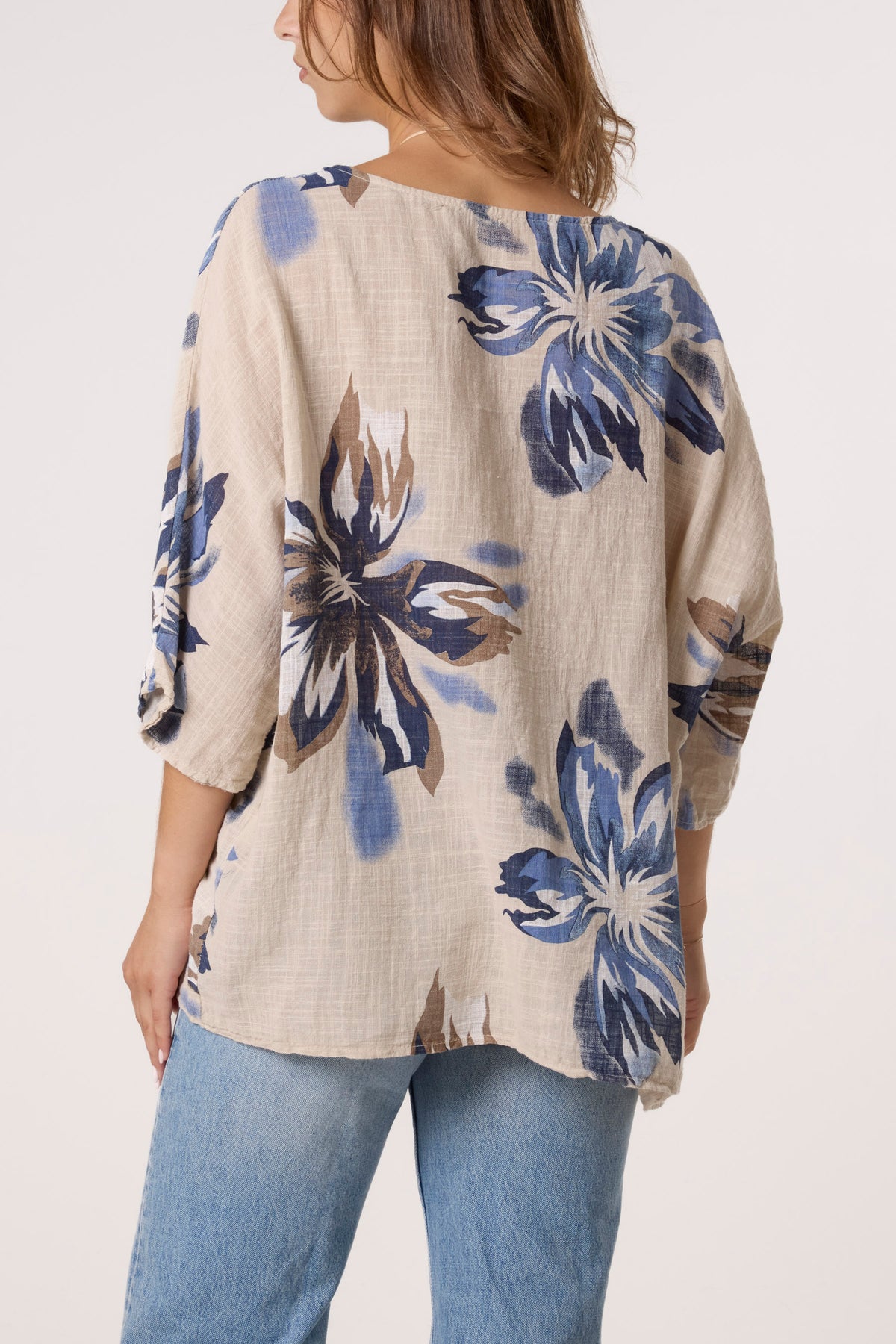 Necklace Lily Print Pure Cotton Top