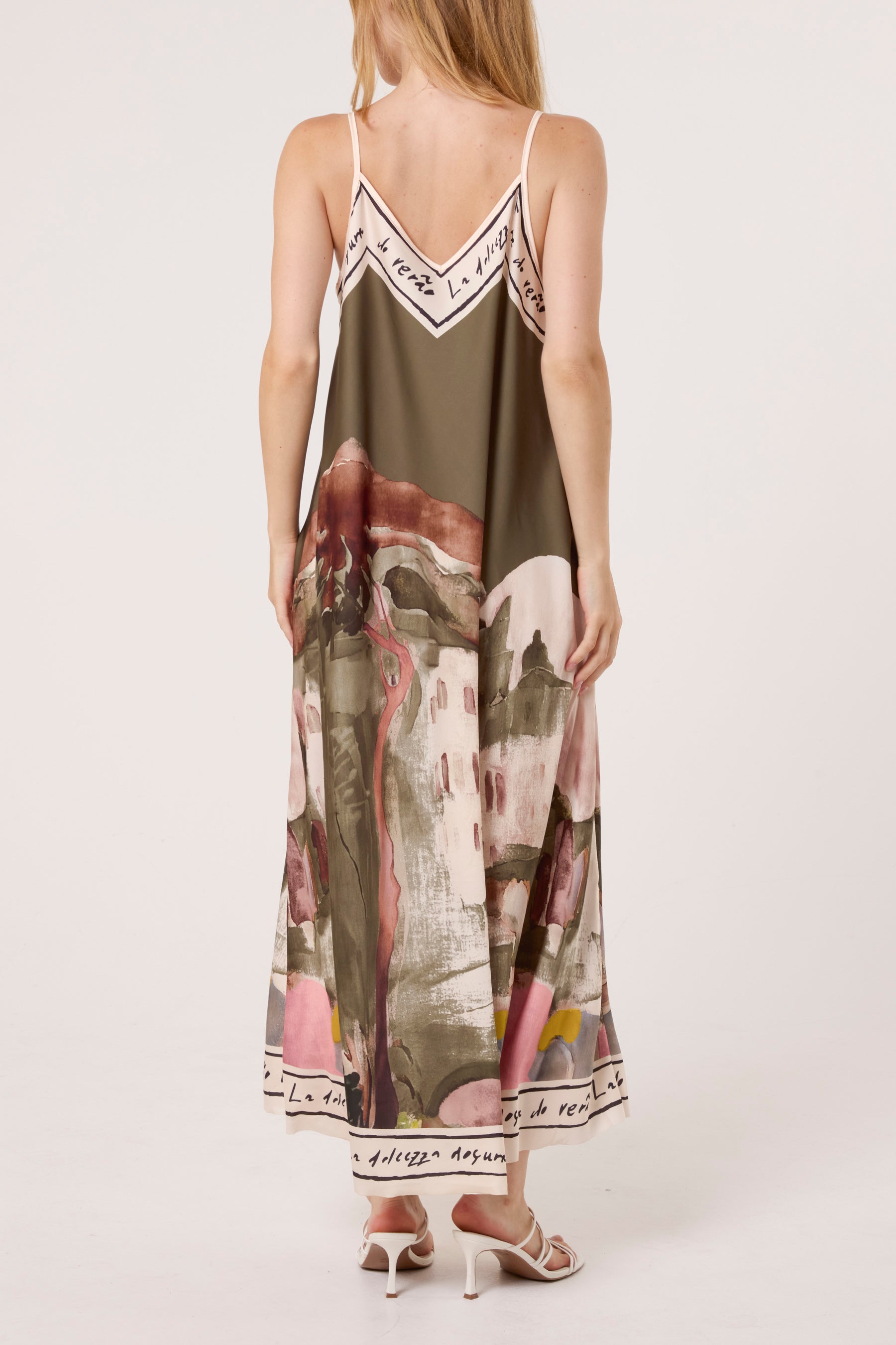 Cami Border Print Swing Dress