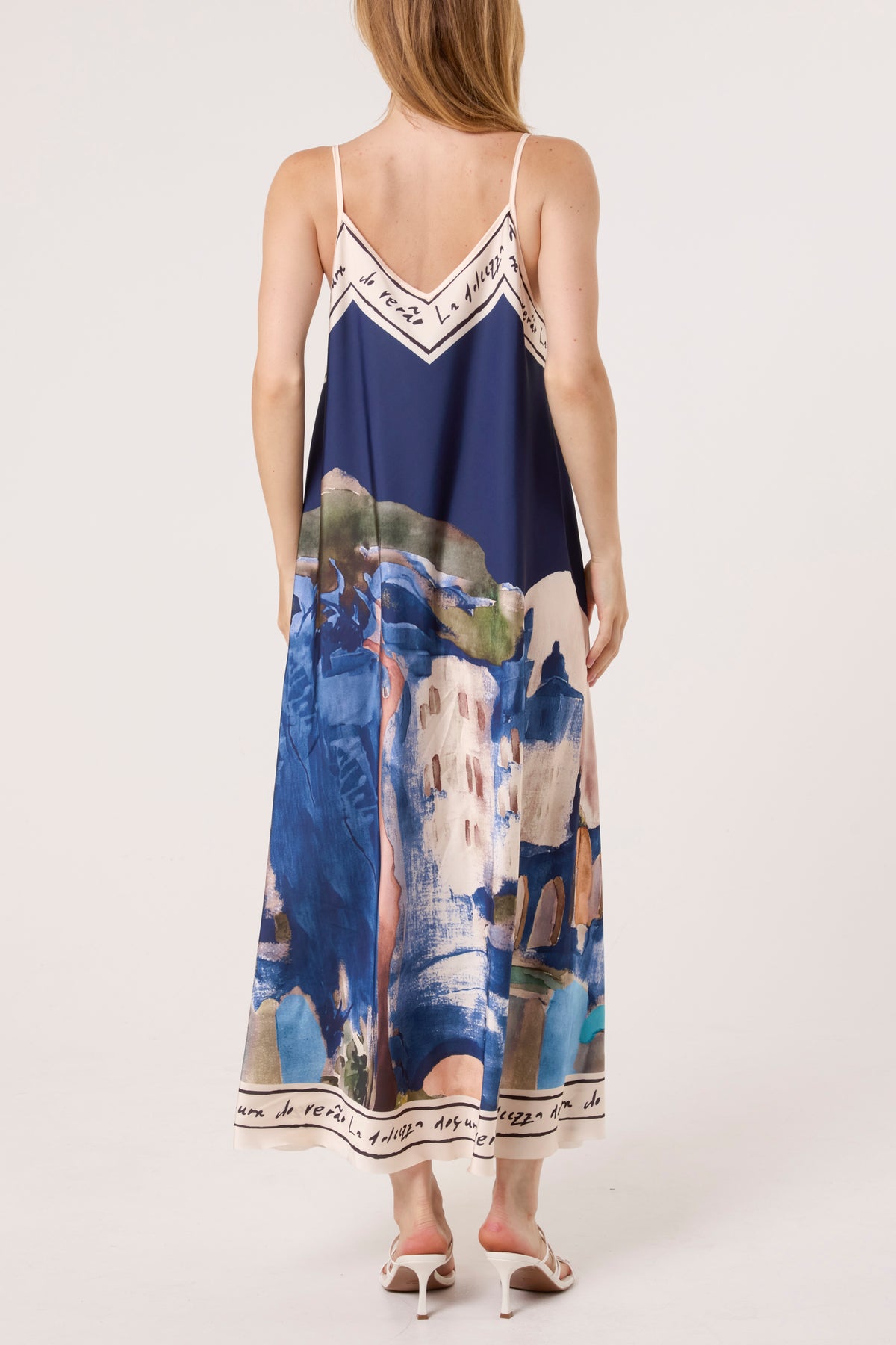 Cami Border Print Swing Dress