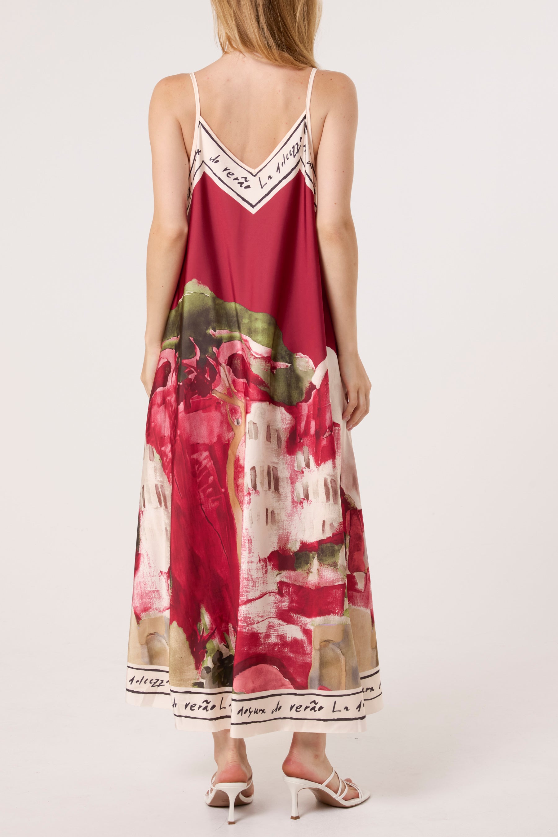Cami Border Print Swing Dress