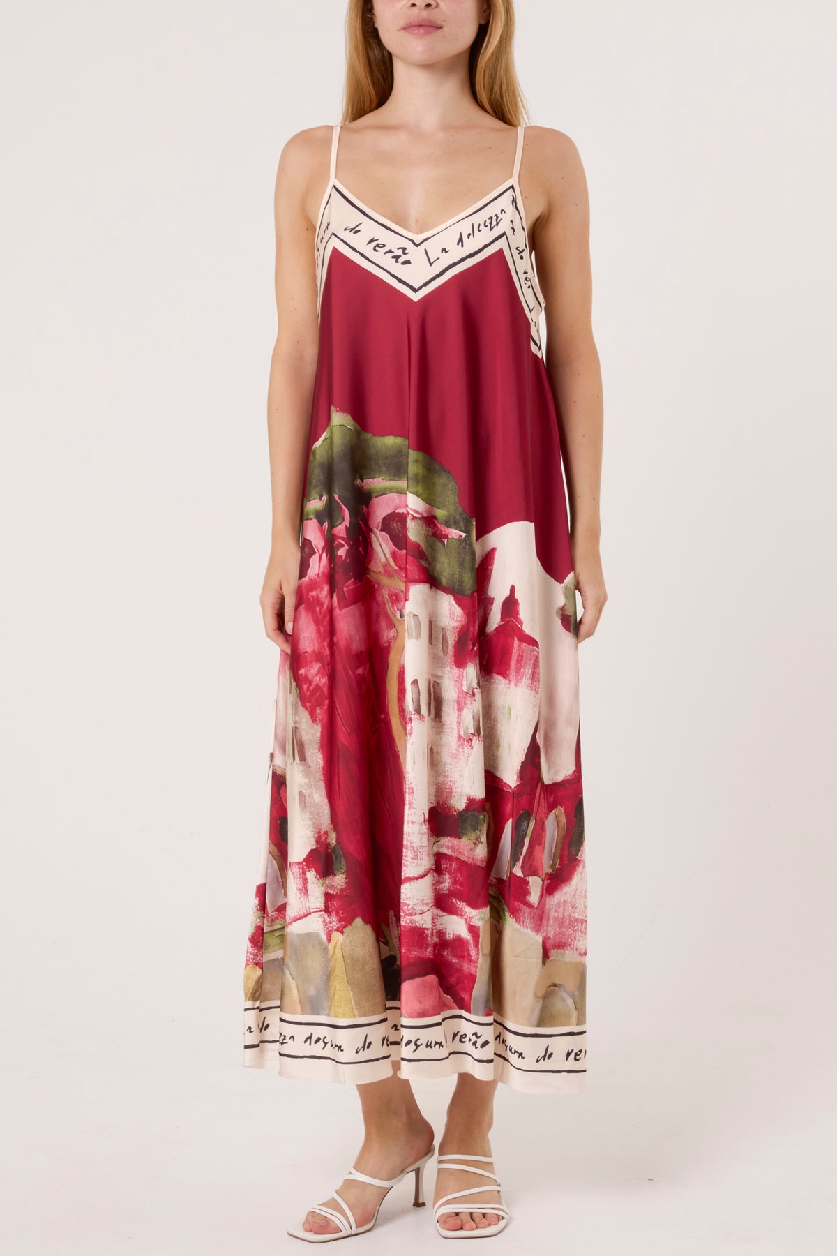 Cami Border Print Swing Dress